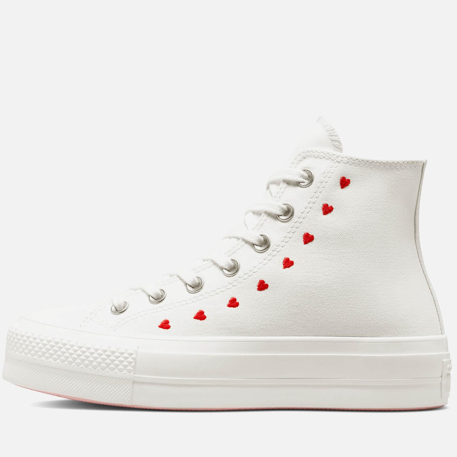 Converse Chuck Taylor All Star Crafted With Love Lift Hi-top Trainers in  White | Lyst