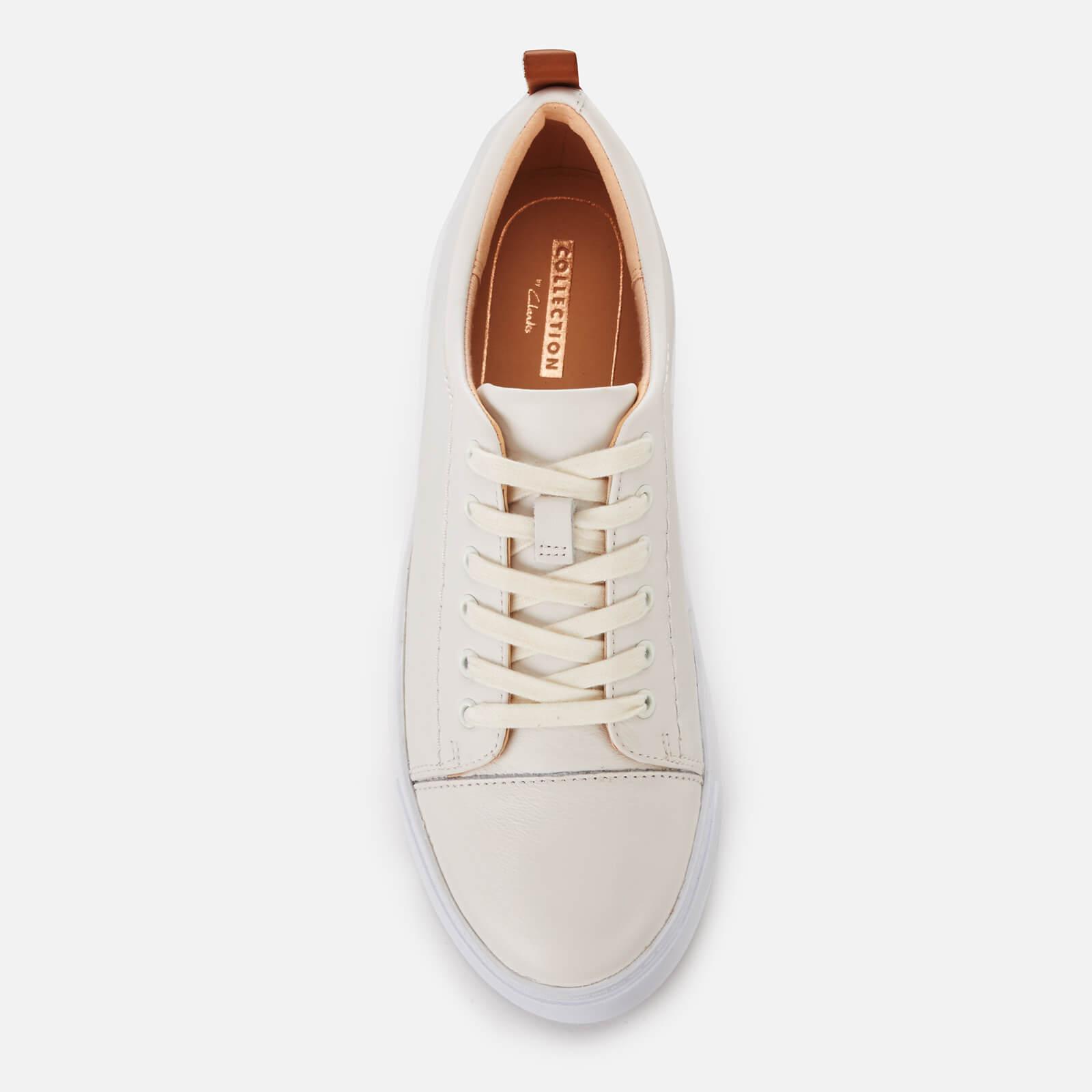Clarks Glove Echo Leather Low Top Trainers in White | Lyst Australia