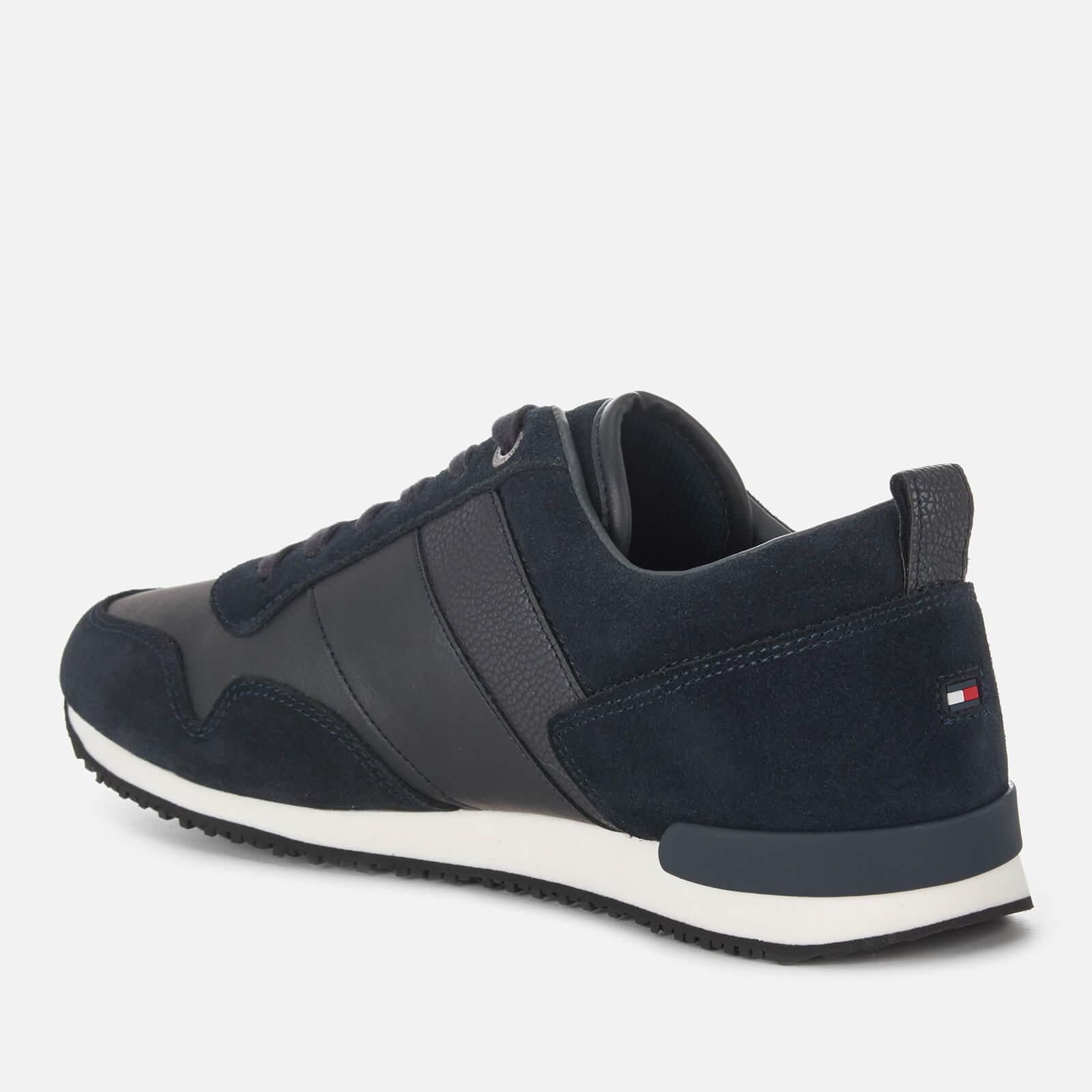 tommy hilfiger iconic leather trainers black