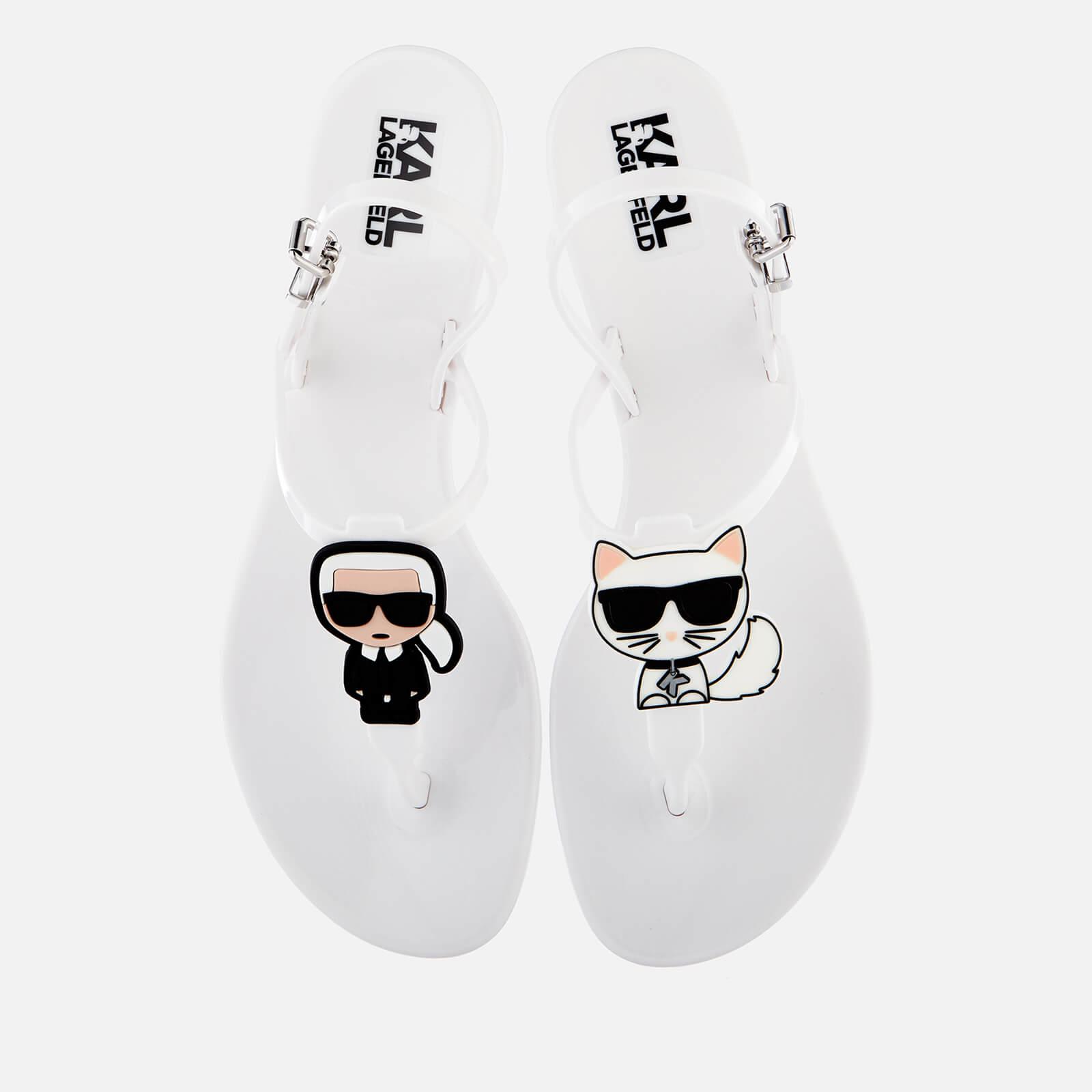 karl lagerfeld white sandals