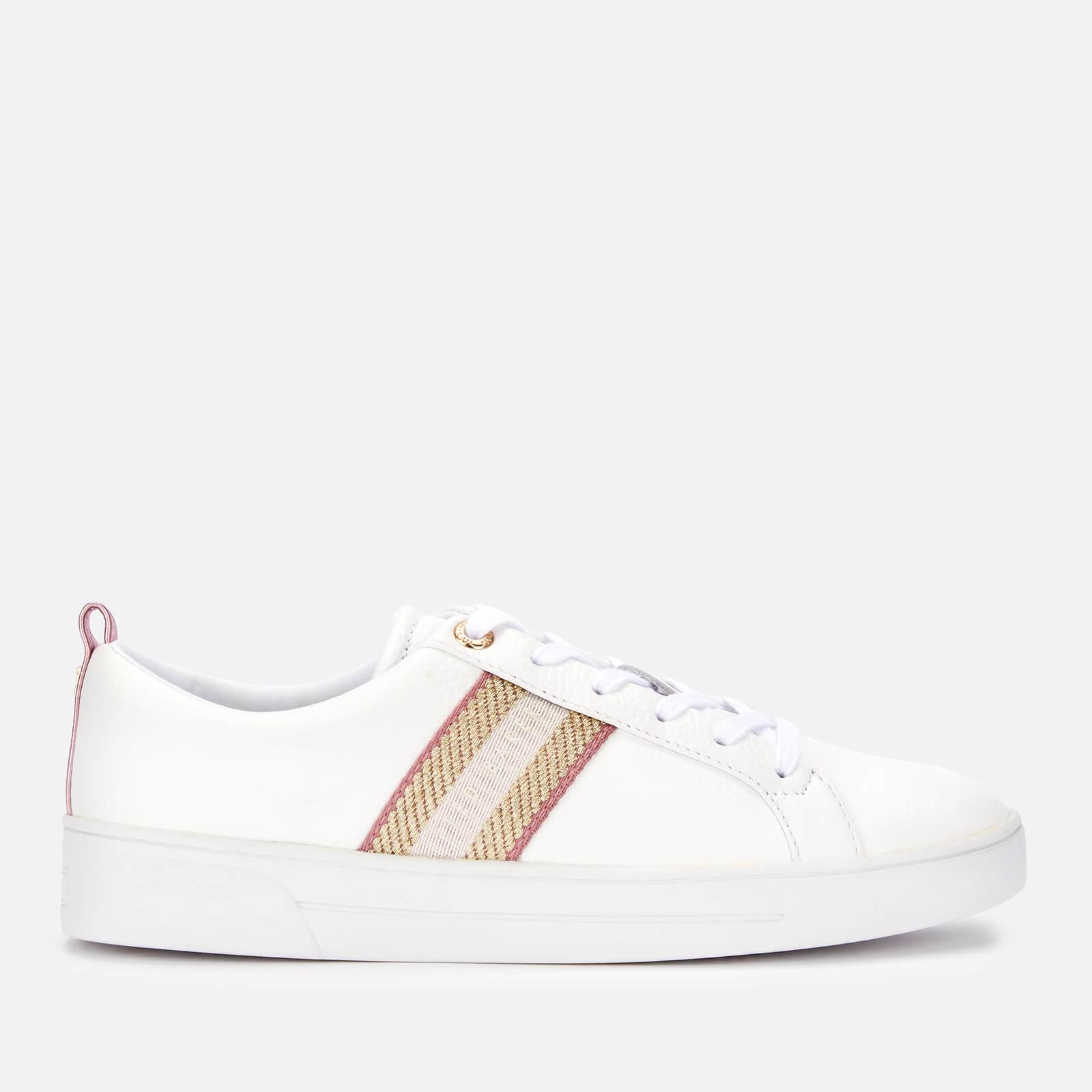 Ted Baker Baily Leather Low Top Trainers in White | Lyst