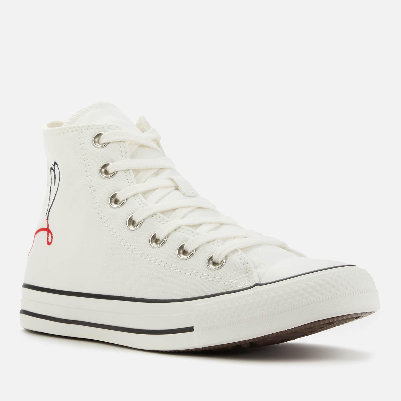Converse Chuck Taylor All Star Love Thread Hi-top Trainers in White | Lyst