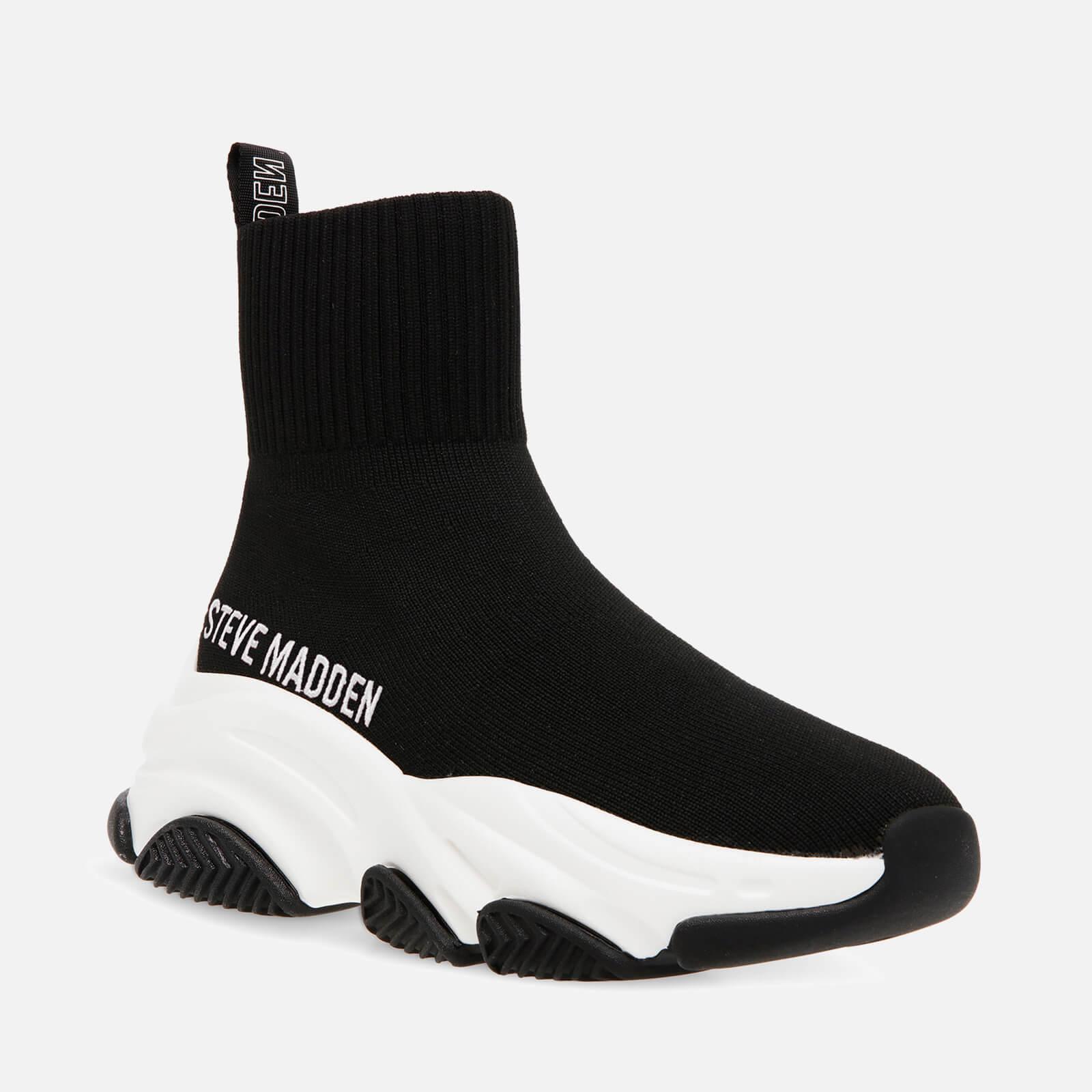 Steve Madden Prodigy Sock Knit Trainers in Black | Lyst