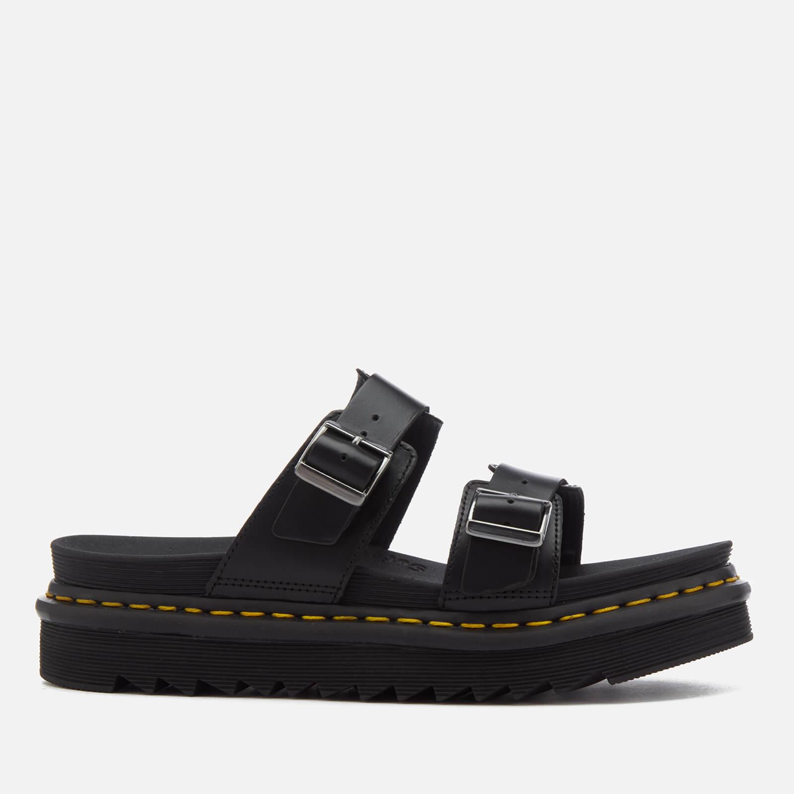 Dr. Martens Myles Brando Leather Double Strap Sandals in Black for Men ...