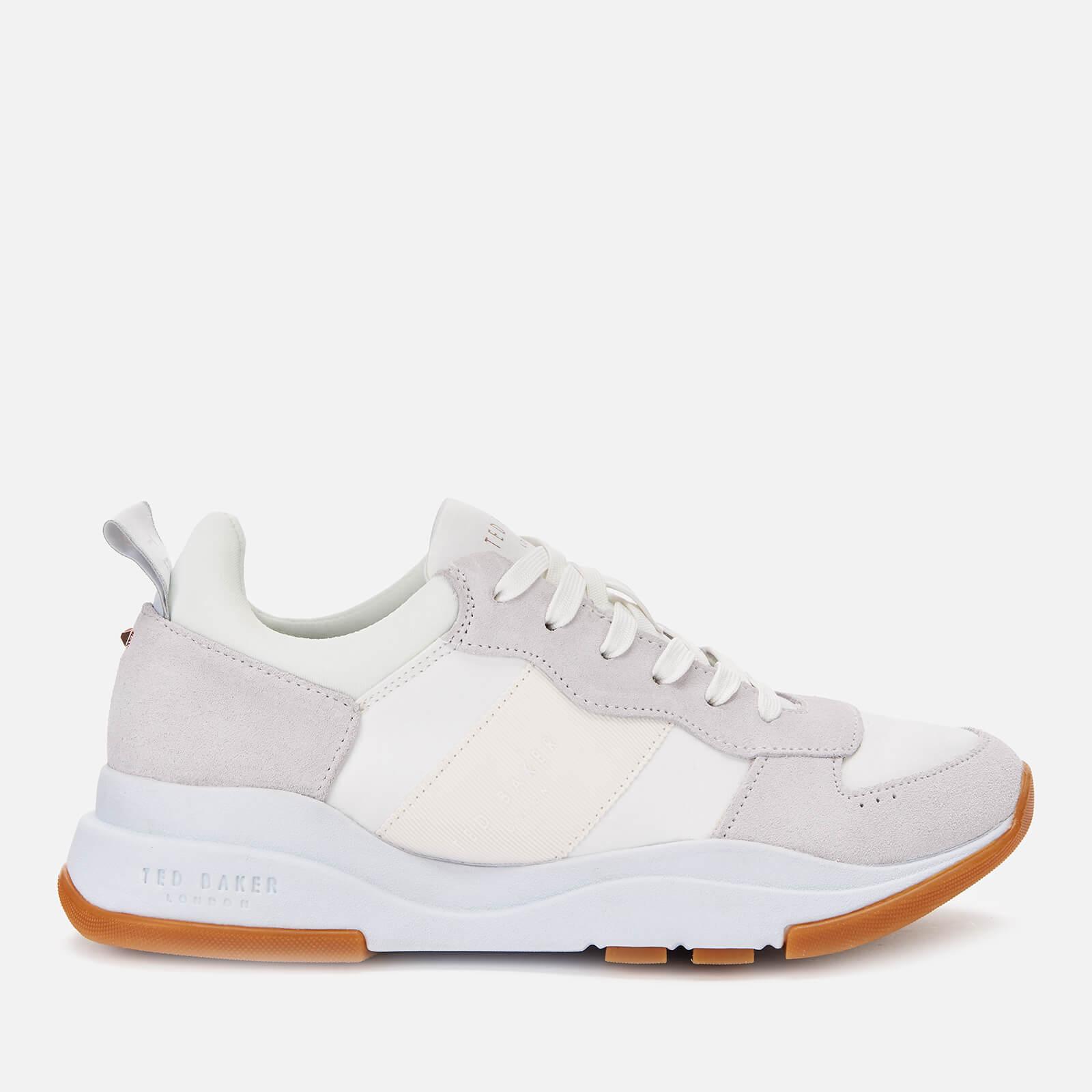 Ted Baker Waverdi Suede/satin Chunky Running Style Trainers in White - Lyst