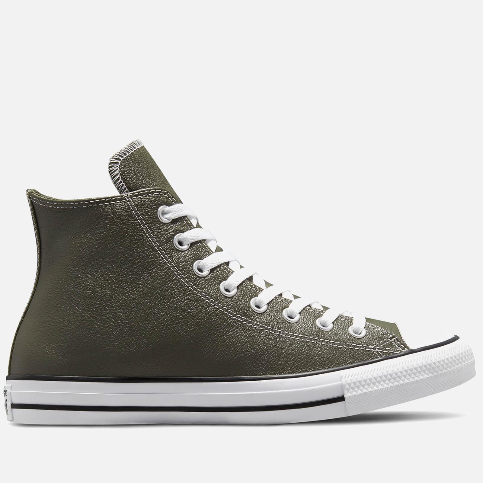 Converse Chuck Taylor All Star Seasonal Leather Hi-top Trainers in Green  for Men | Lyst