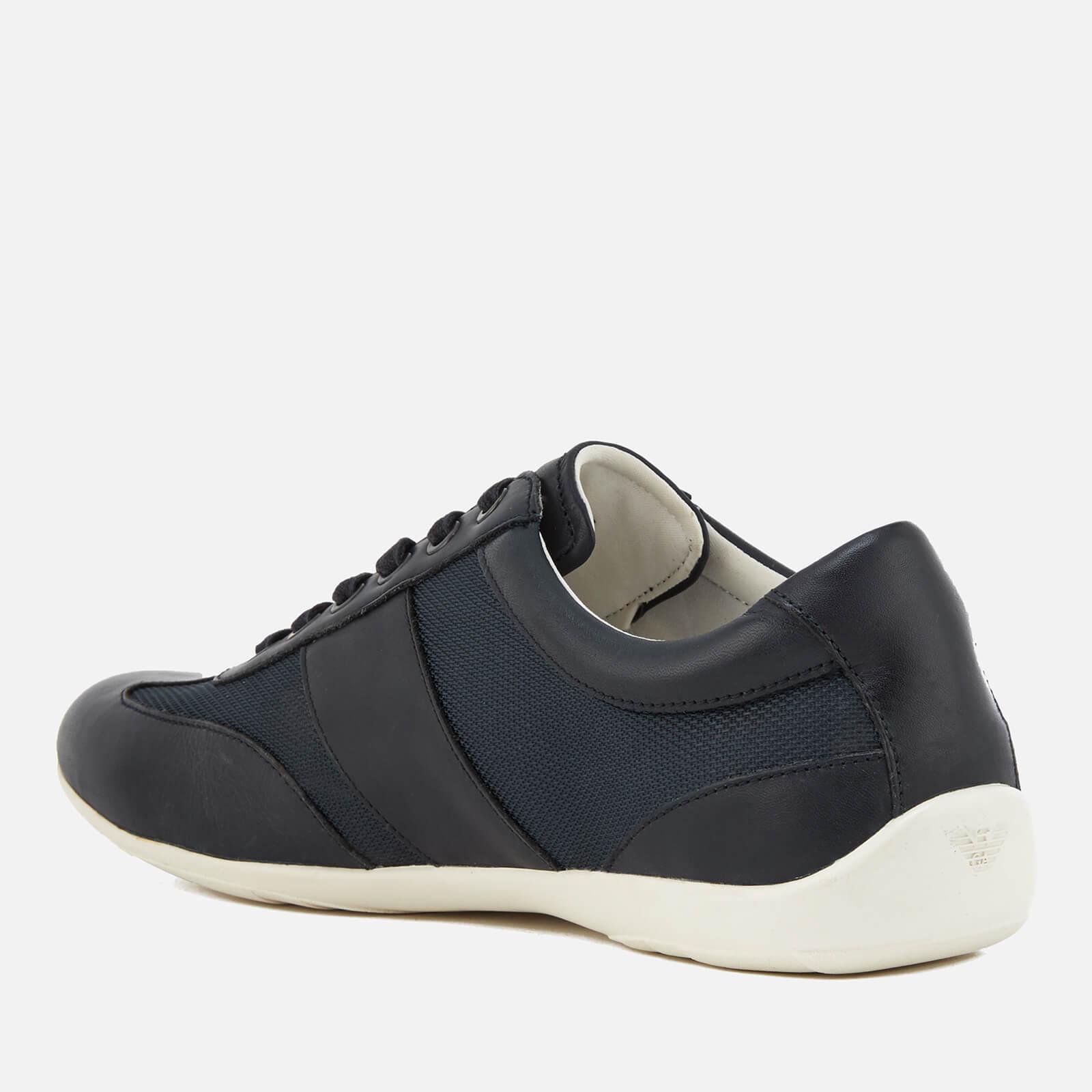 Emporio Armani Men�s Leather Derby Action Shoes in Blue