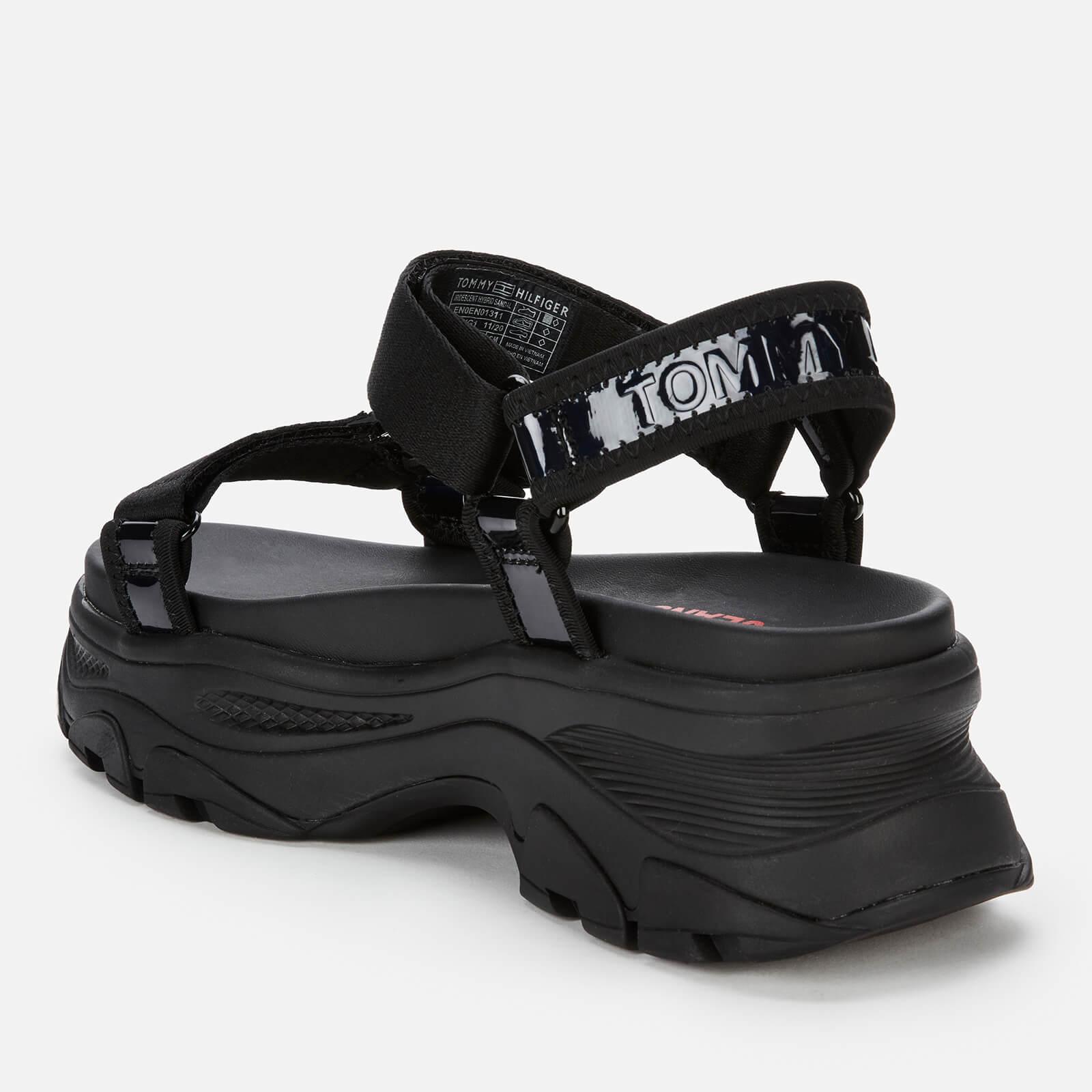 Tommy Hilfiger Denim Iridescent Hybrid Sandals in Black | Lyst