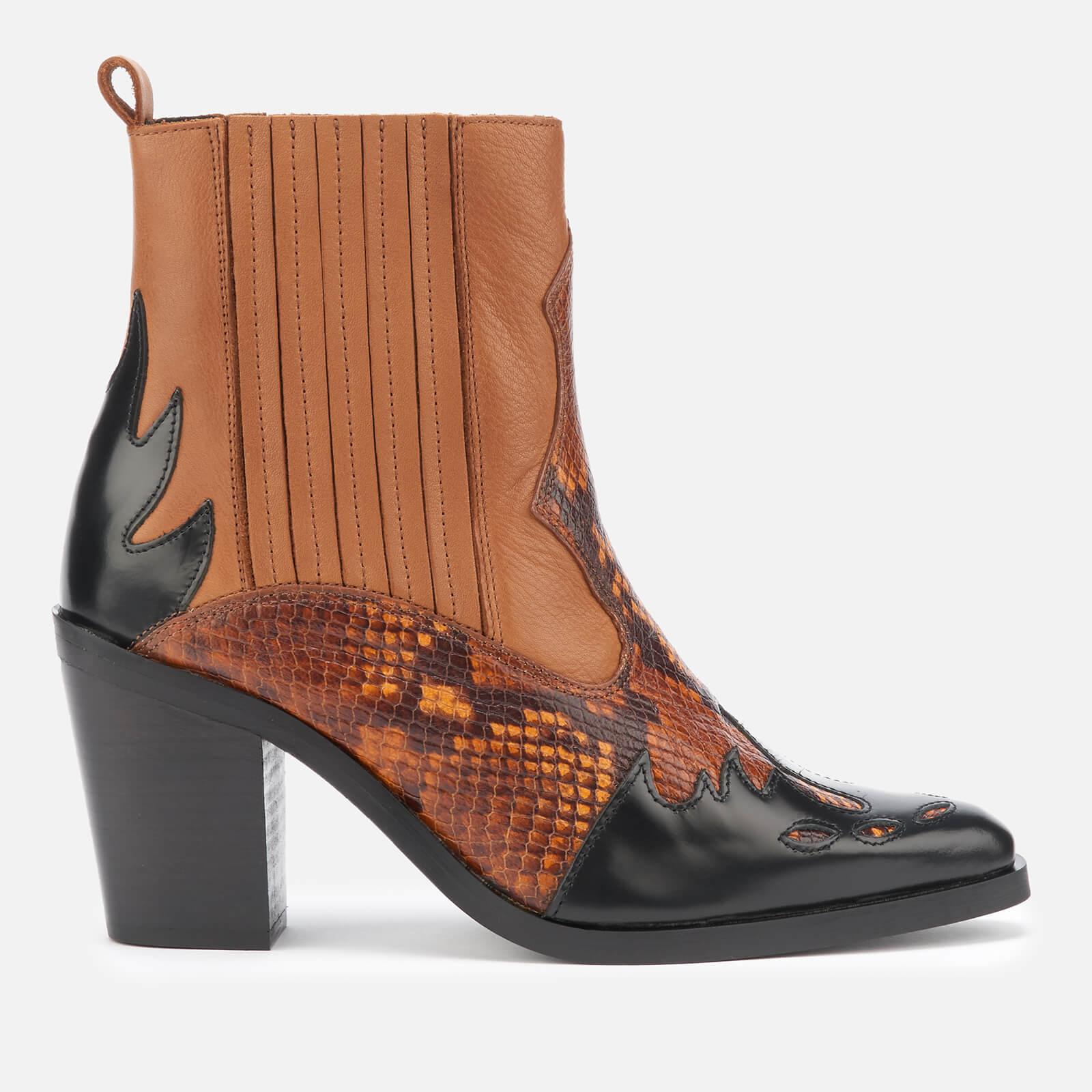 Kurt Geiger Damen Leather Western Style Boots in Tan (Brown) | Lyst