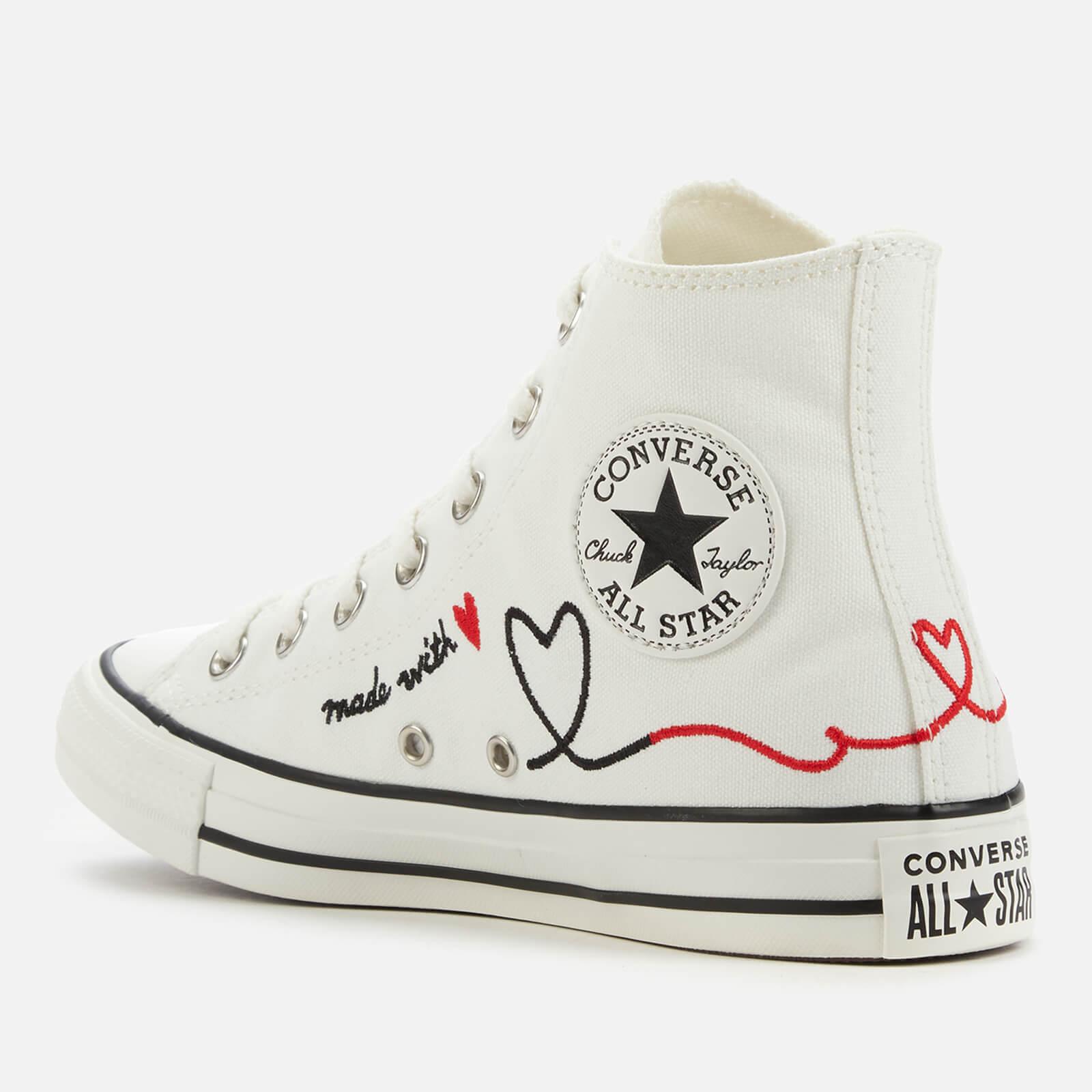 Converse Canvas Chuck Taylor All Star Love Thread Hi-top Trainers in White  | Lyst