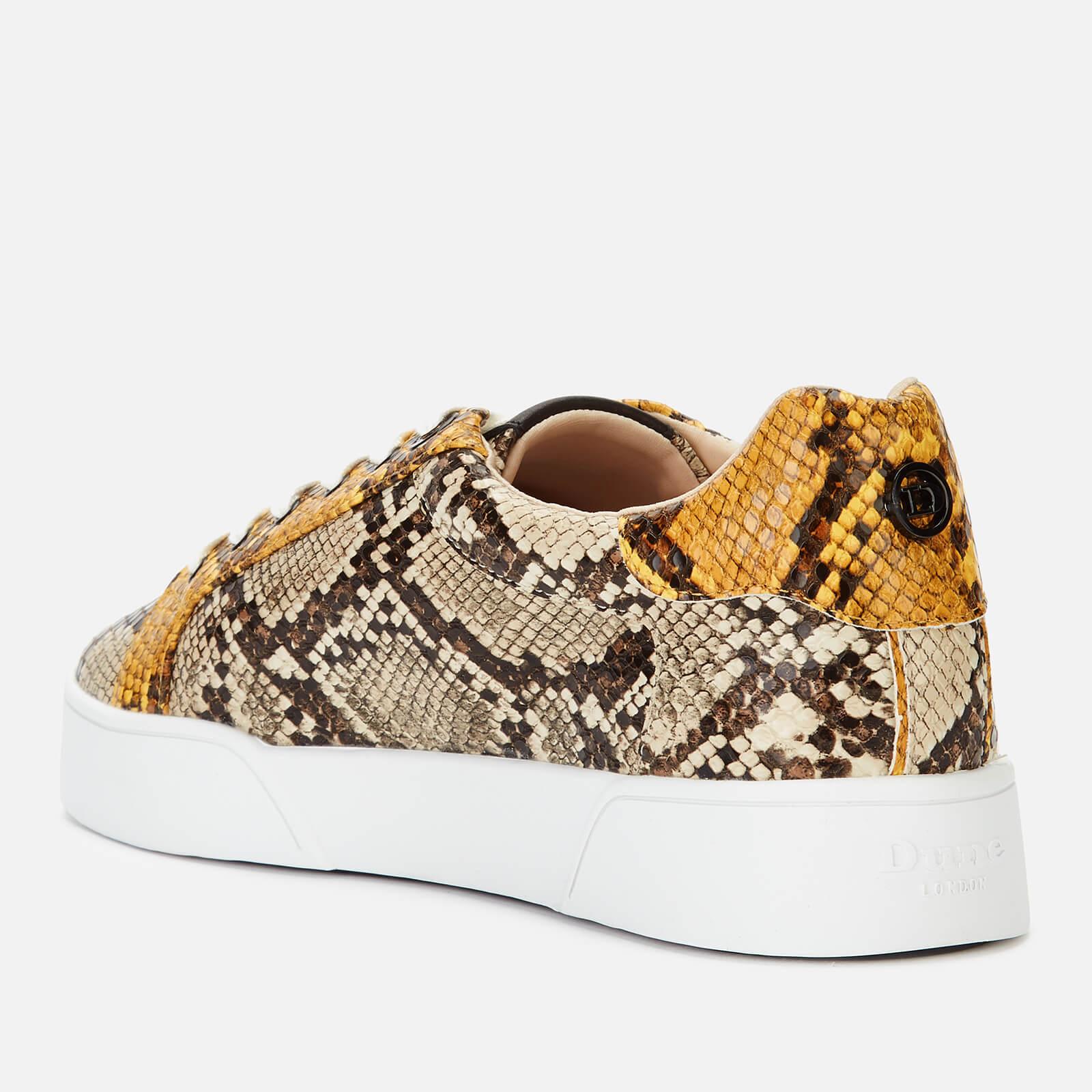 dune leopard print trainers