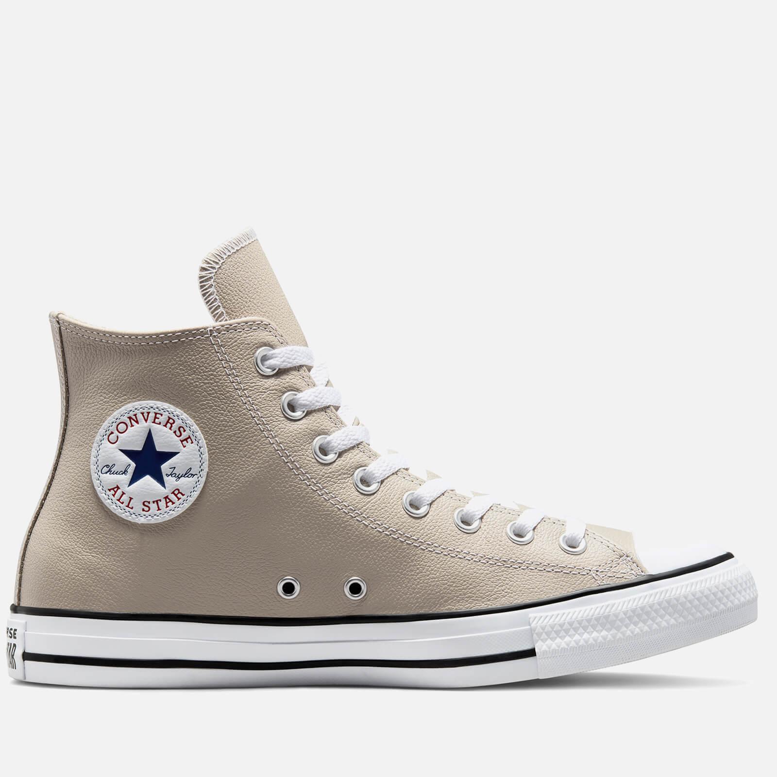 Converse Chuck Taylor All Star Seasonal Leather Hi-top Trainers in Gray for  Men | Lyst