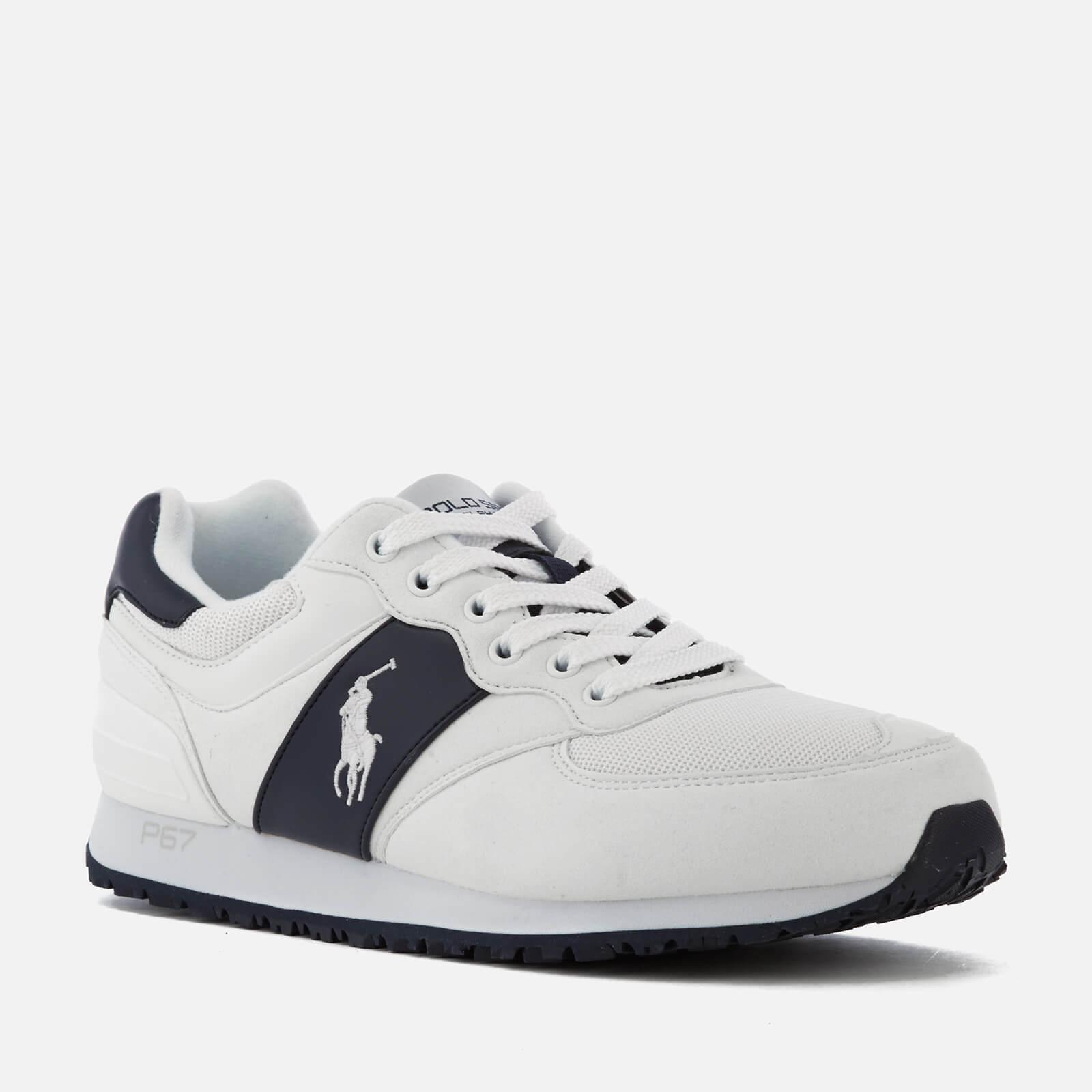 Polo Ralph Lauren Slaton Pony Tech Leather/tech Suede Trainers in  White/Navy (White) for Men | Lyst