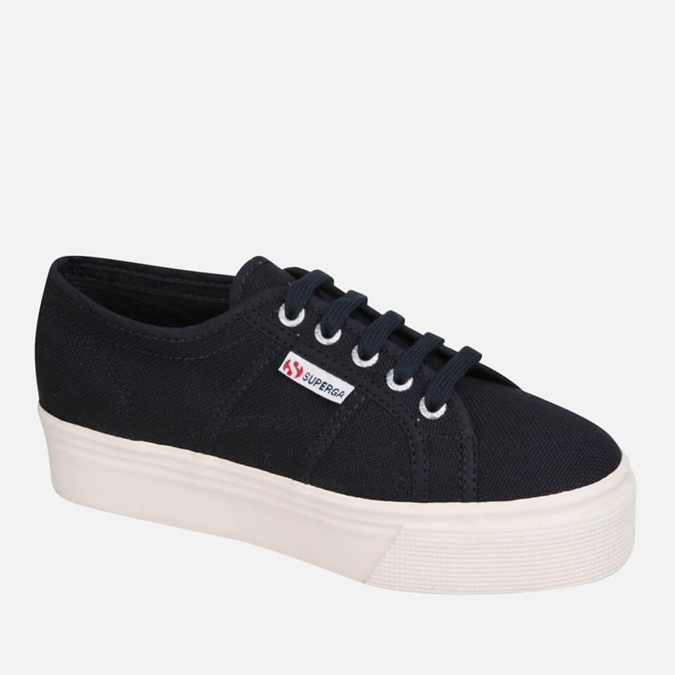 navy flatform trainers