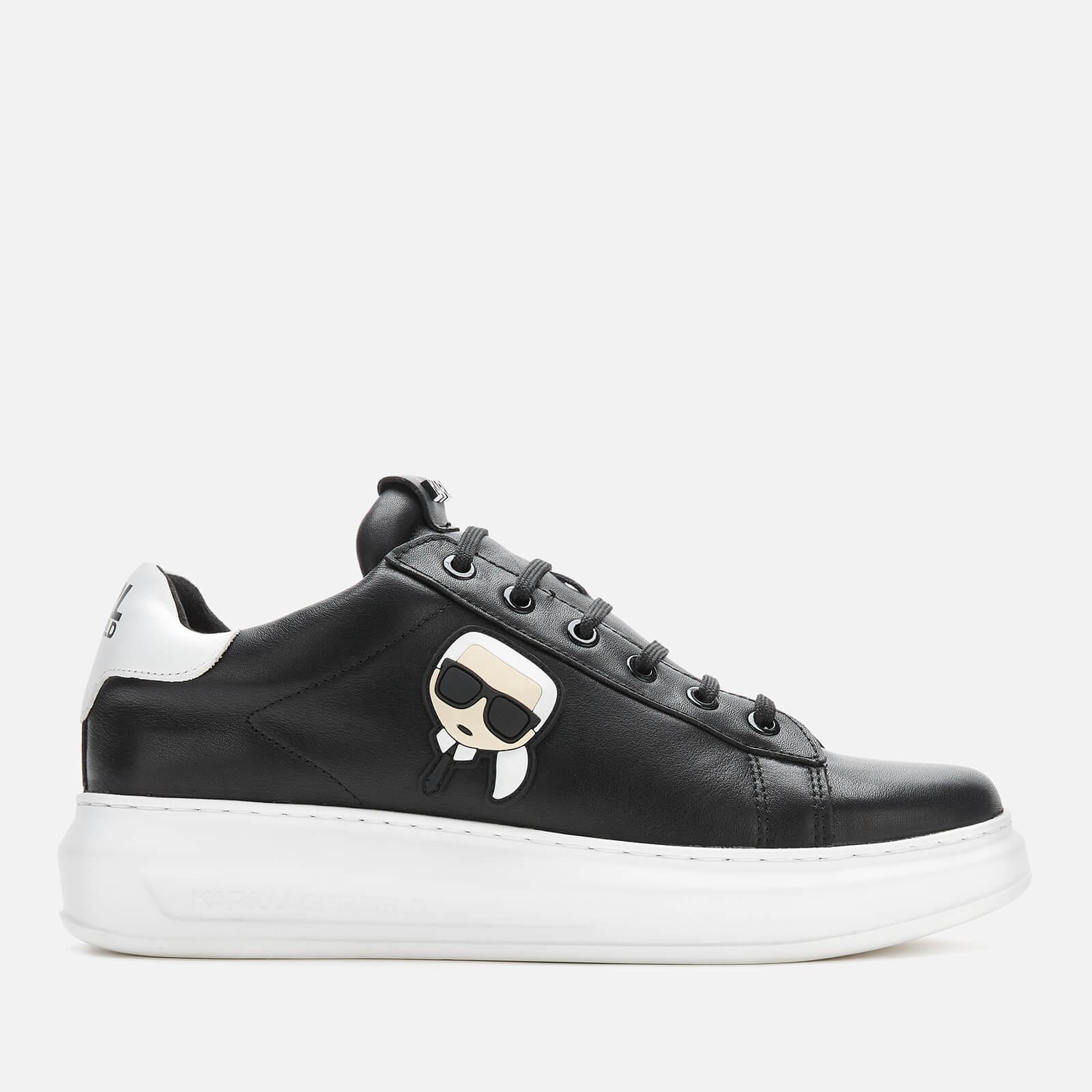 Karl Lagerfeld Kapri Karl Ikonic 3d Lace Leather Trainers in Black for ...