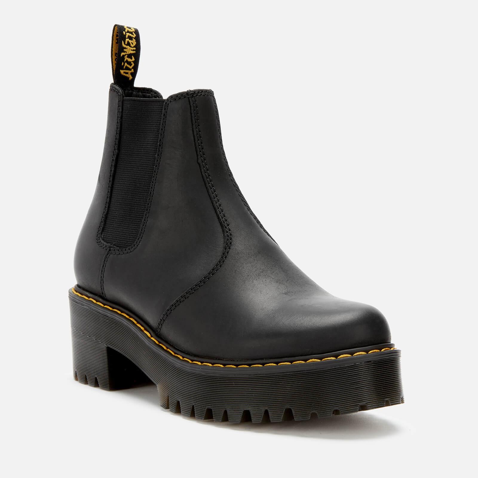 Dr. Martens Rometty Leather Chunky Sole Chelsea Boots in Black - Lyst