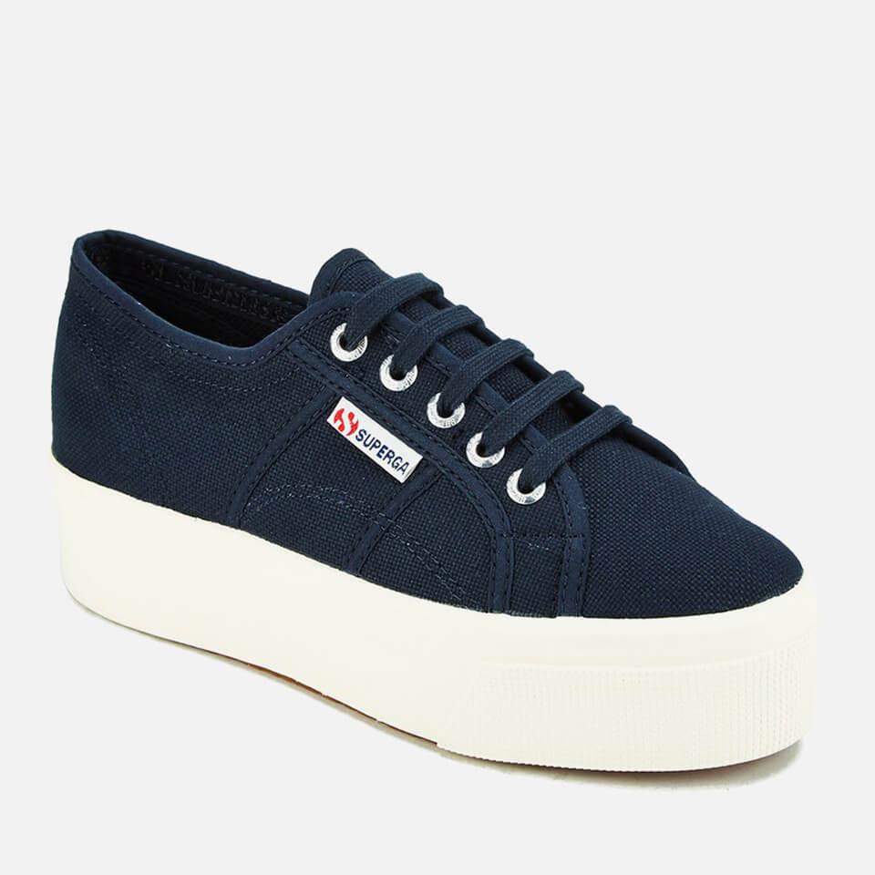 navy flatform trainers