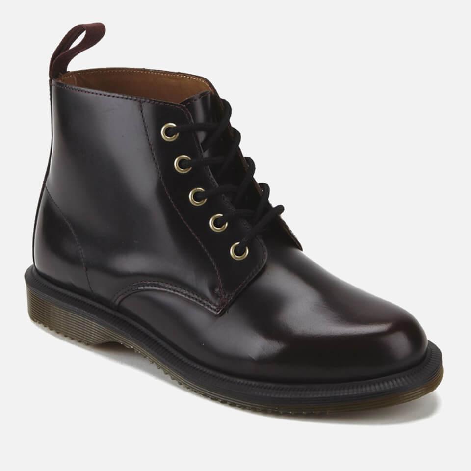 Dr. Martens Emmeline Arcadia Leather 5-eye Boots in Cherry Red (Black) -  Lyst