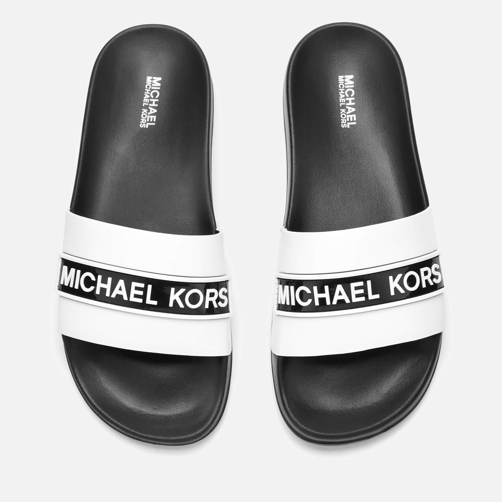 MICHAEL Michael Kors Demi Slide Sandals in White | Lyst