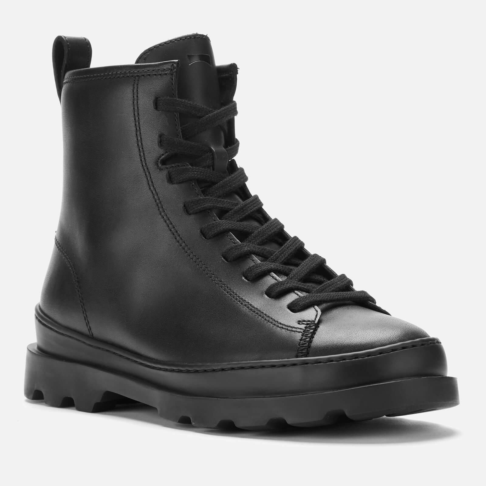 Camper Brutus Leather Lace Up Boots in Black - Lyst