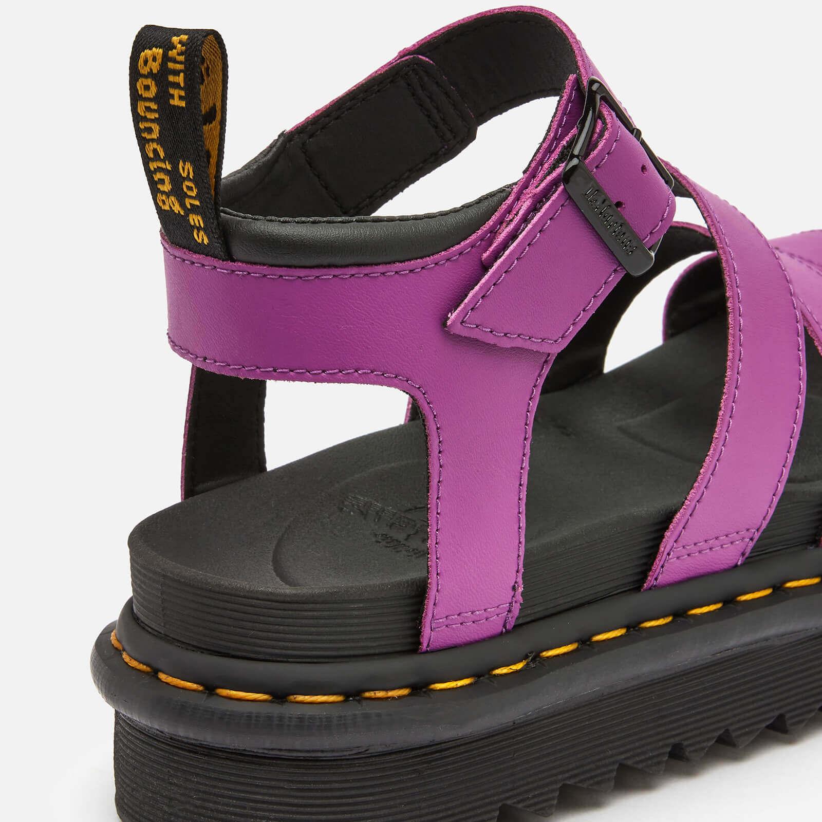 Dr. Martens Blaire Leather Strappy Sandals in Purple | Lyst