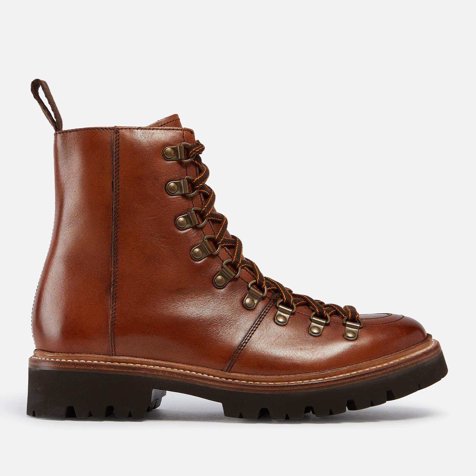 Grenson Nanette Hand Painted Leather Hiking Style Boots in Brown | Lyst