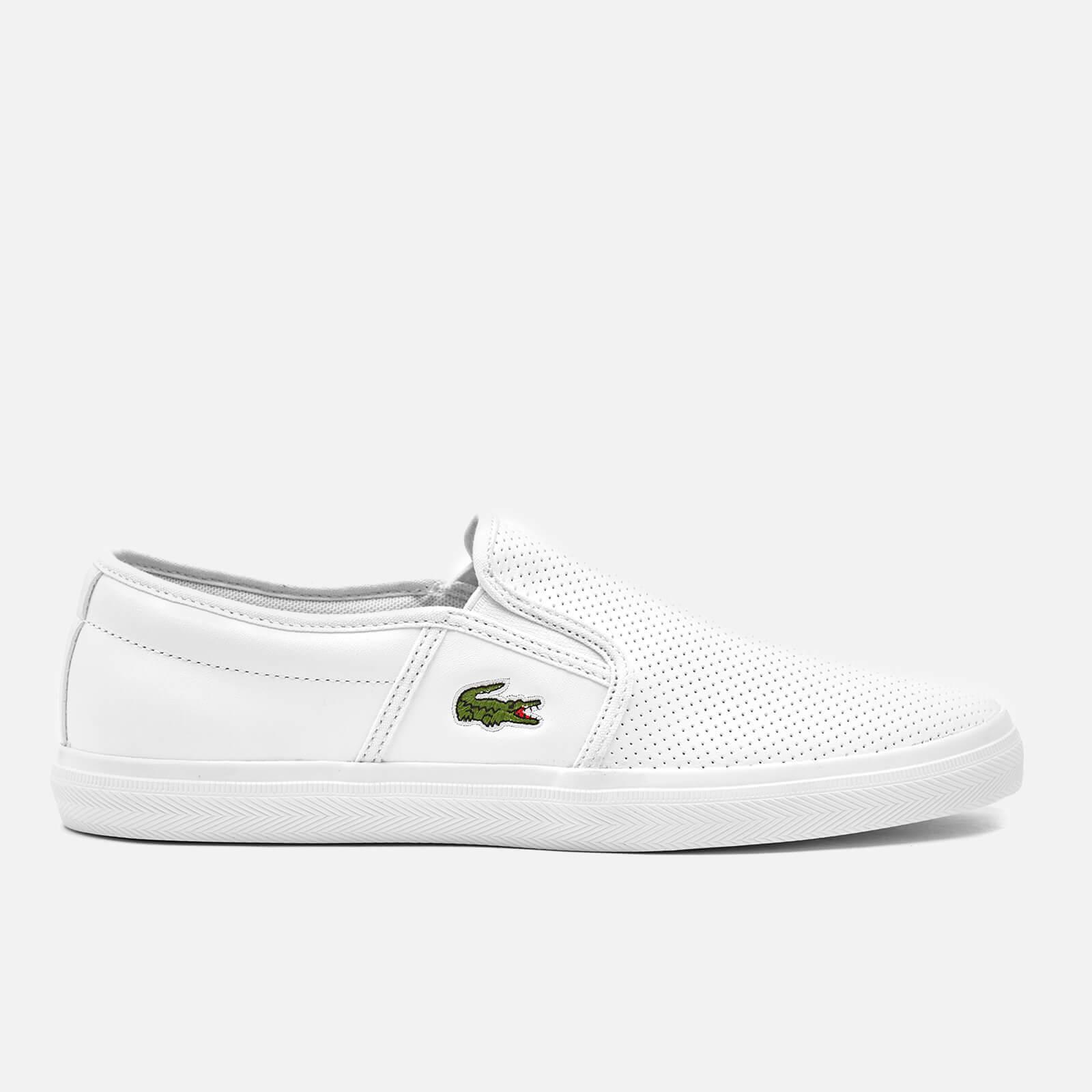 Lacoste Gazon Bl 1 Leather Slip-on Trainers in White for Men | Lyst