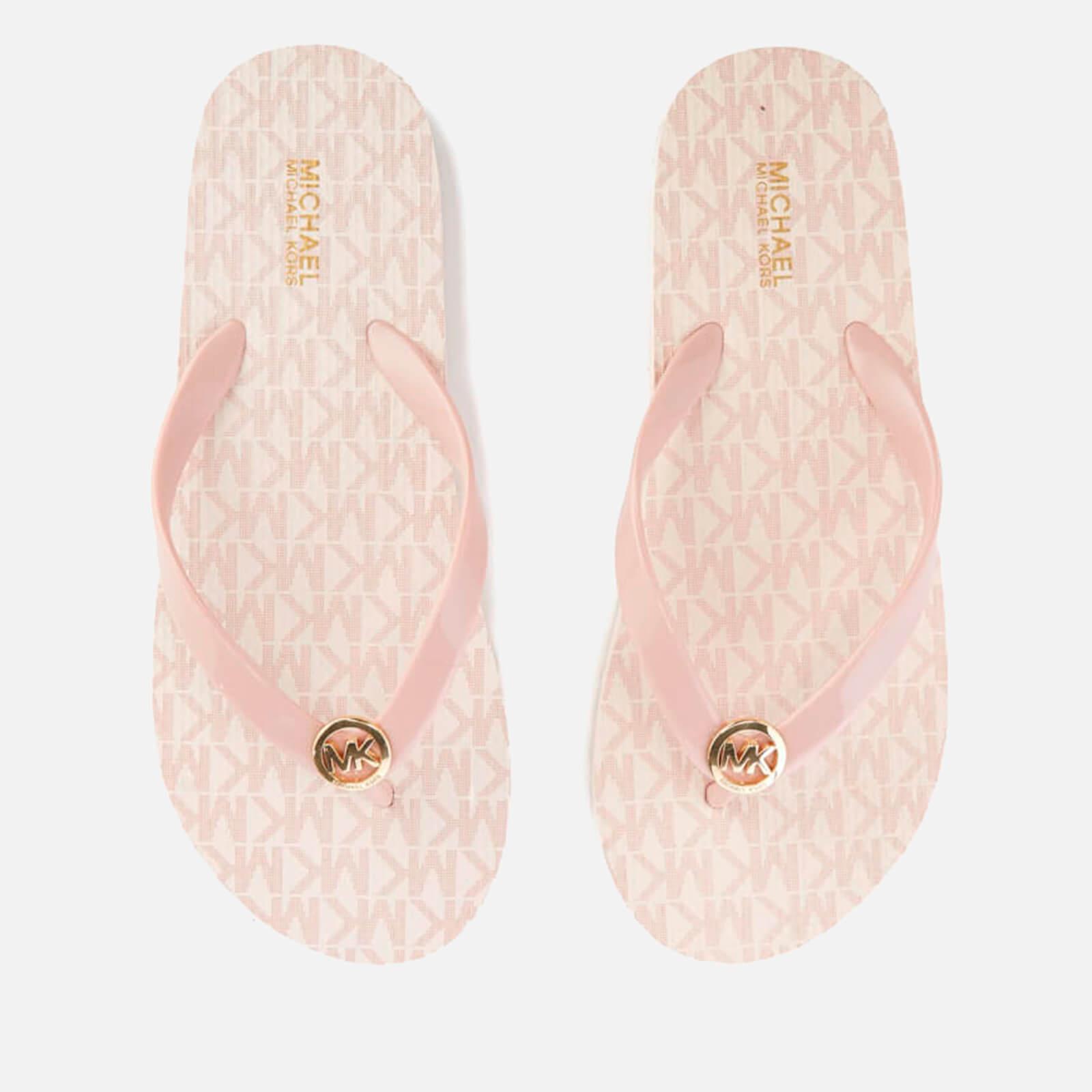 michael kors pink flip flops