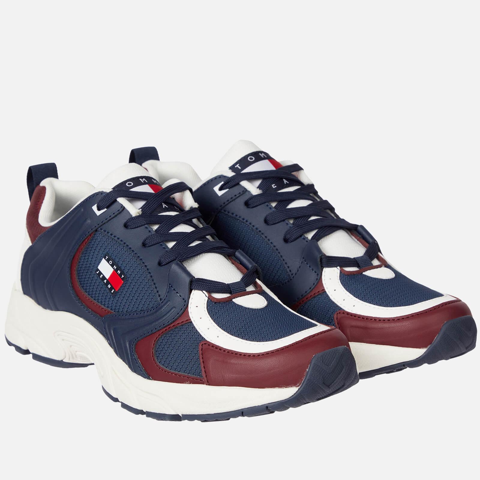 Tommy Hilfiger City Leather-blend Trainers in Blue for Men | Lyst