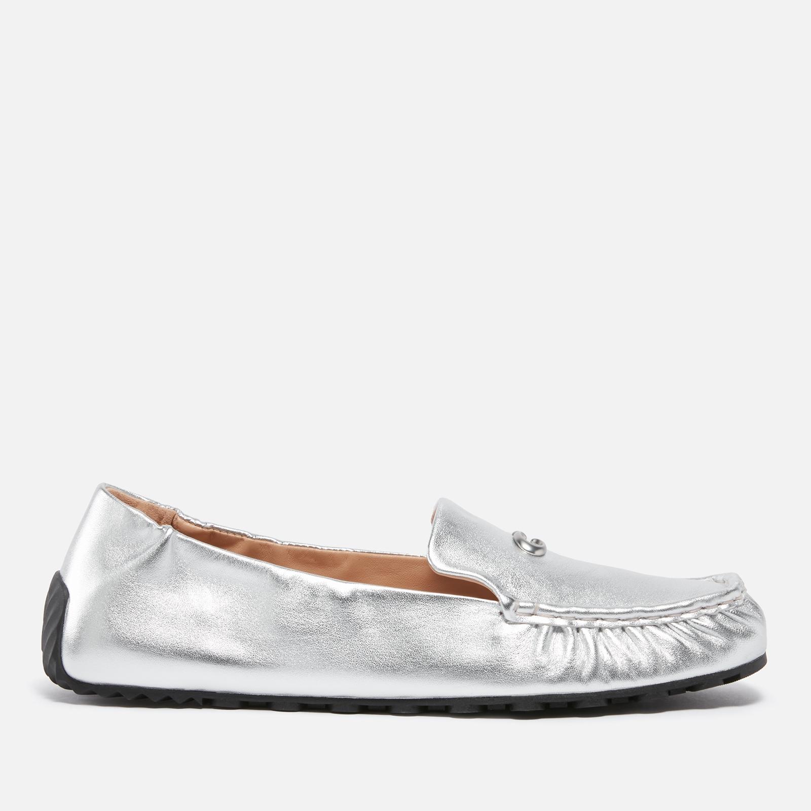 COACH Ronnie Metallic Leather Loafers , Leather in White | Lyst