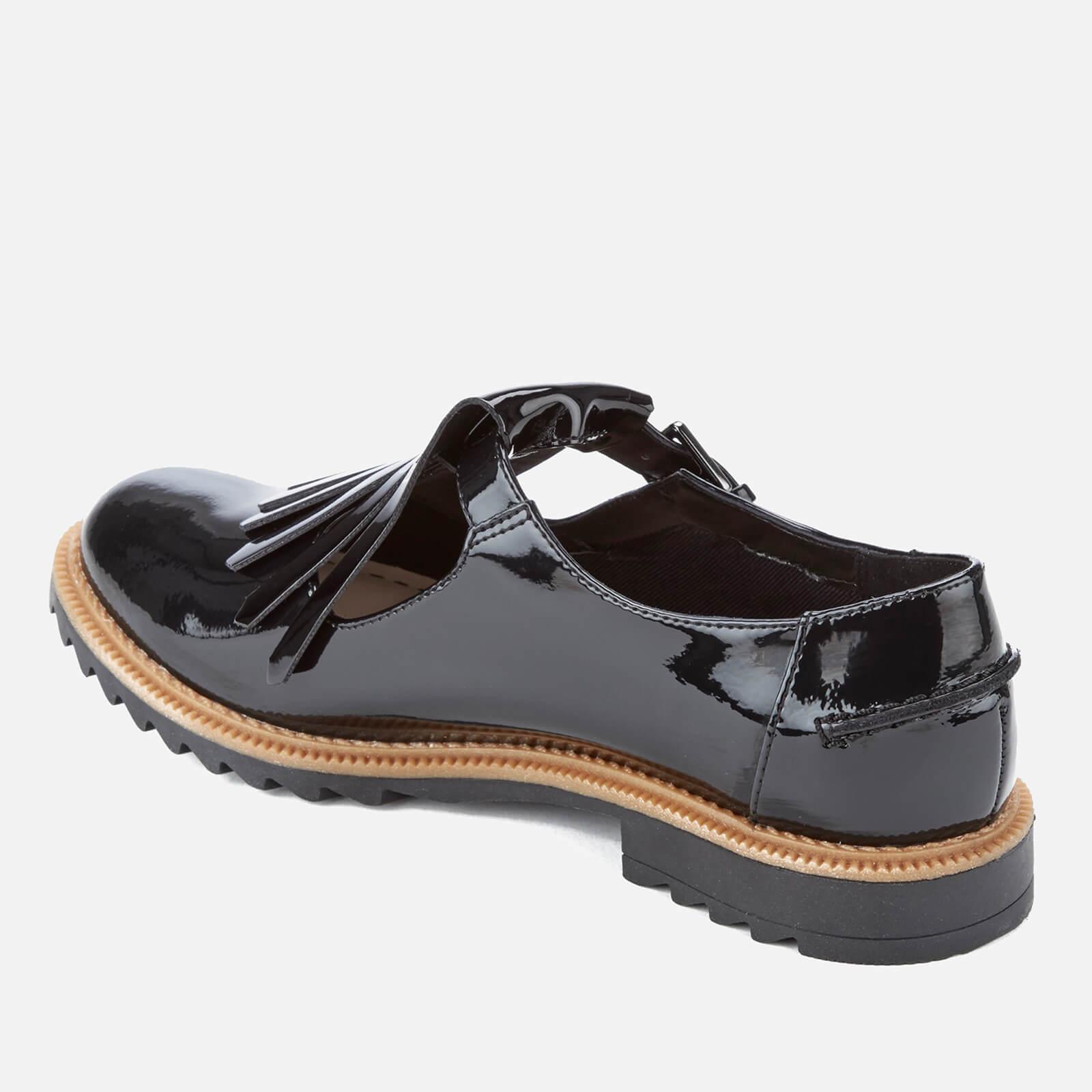 clarks black t bar shoes