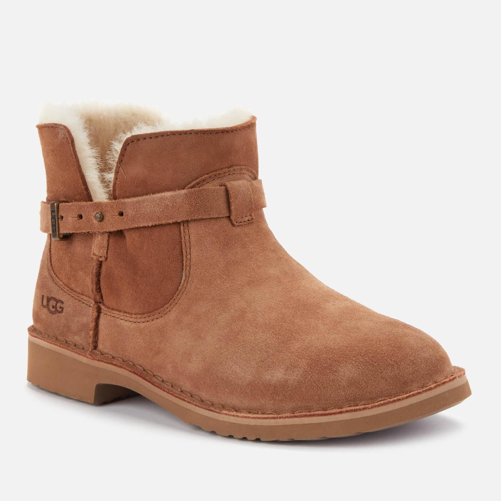 UGG Elisa Suede Ankle Boots in Brown | Lyst