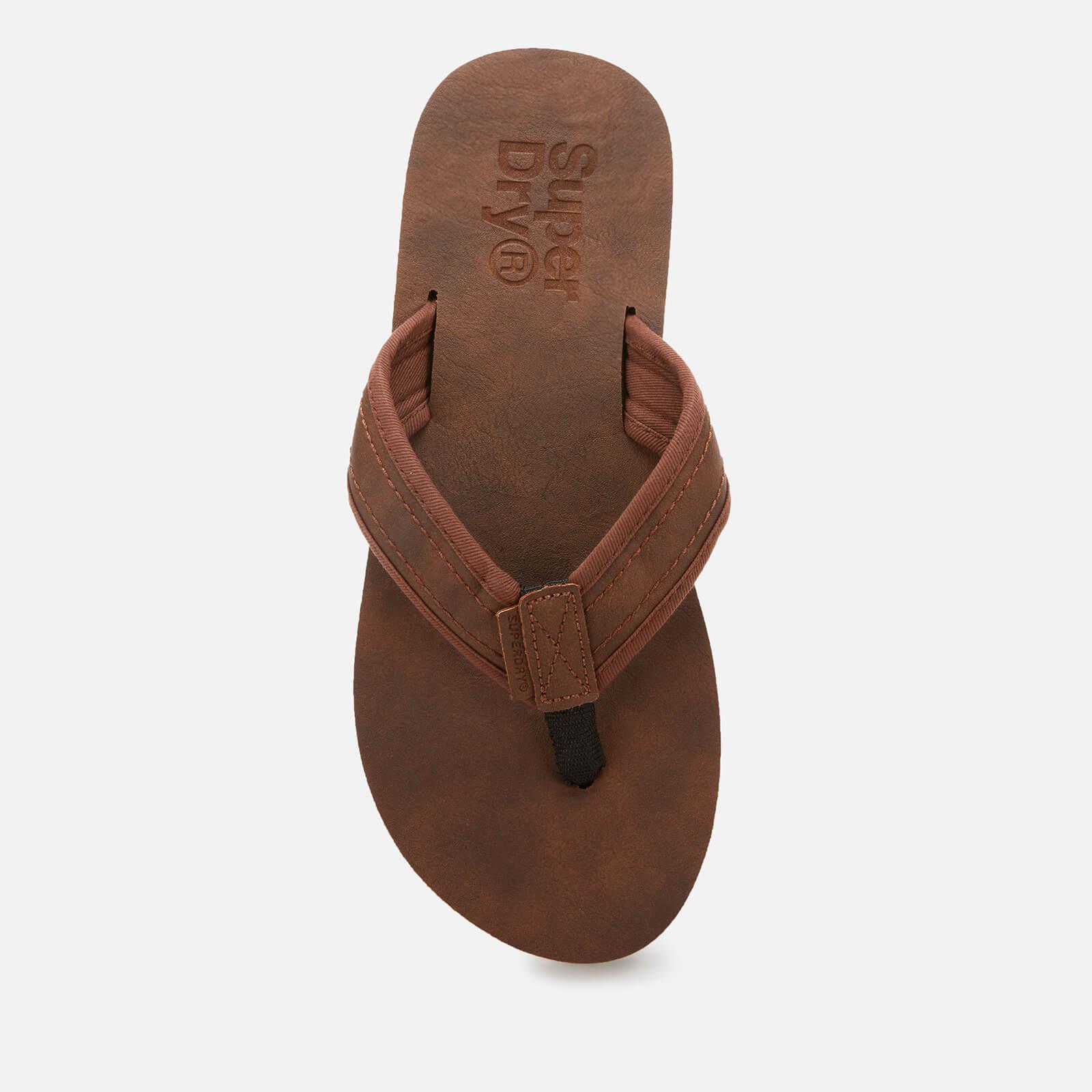 Superdry Synthetic Premium Flip Flops in Brown for Men - Lyst