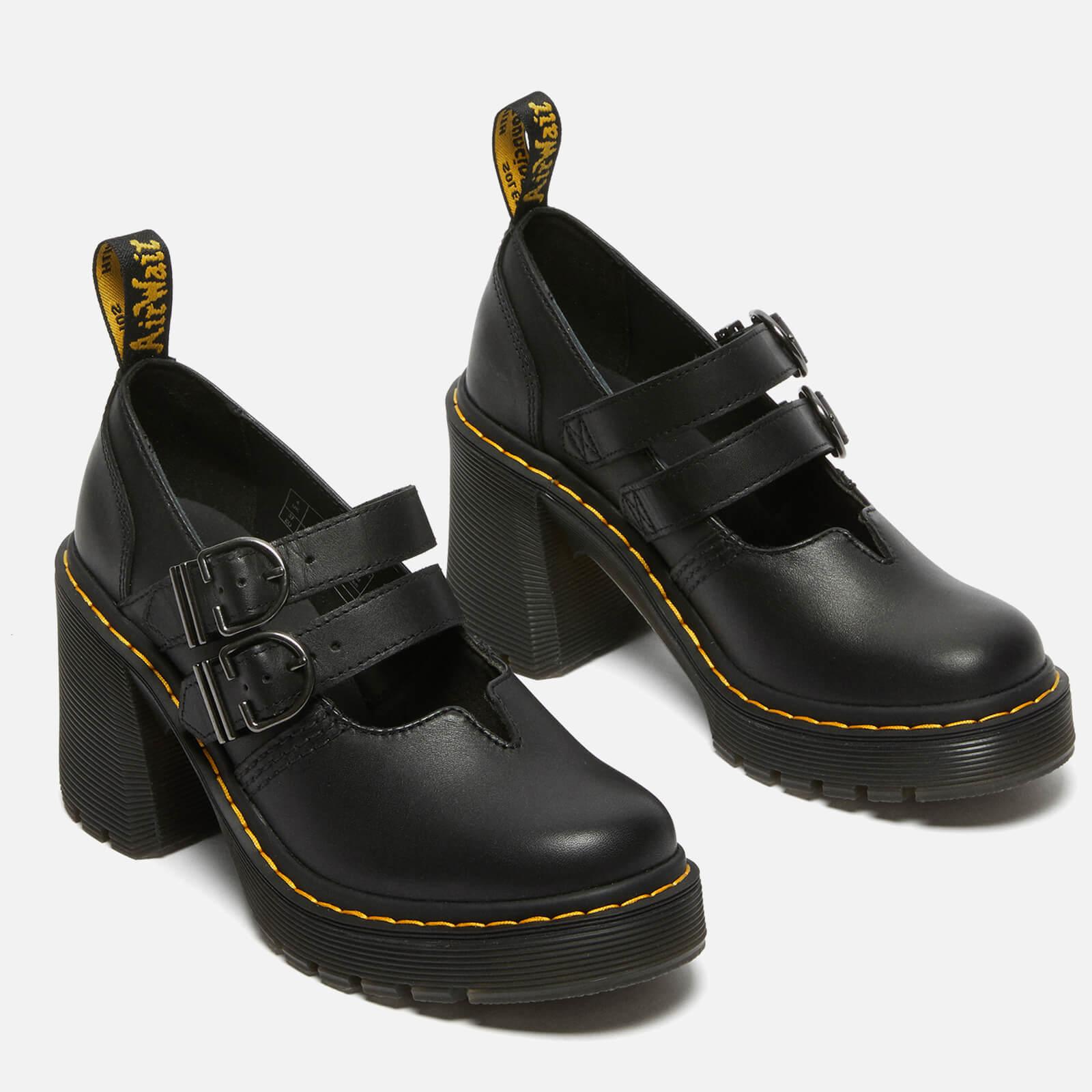 Dr. Martens Lottee Leather Heeled Mary-jane Shoes in Black | Lyst