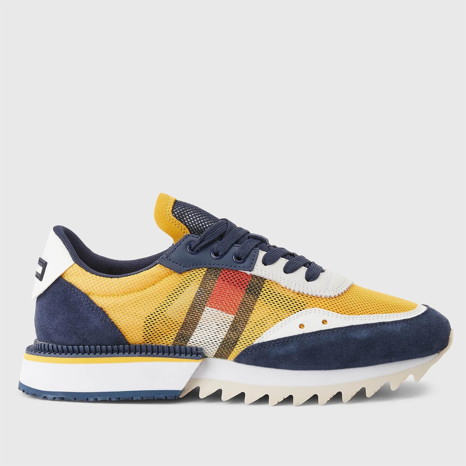 Tommy Hilfiger Cleat Mixed-texture Sneakers in Blue for Men | Lyst Australia