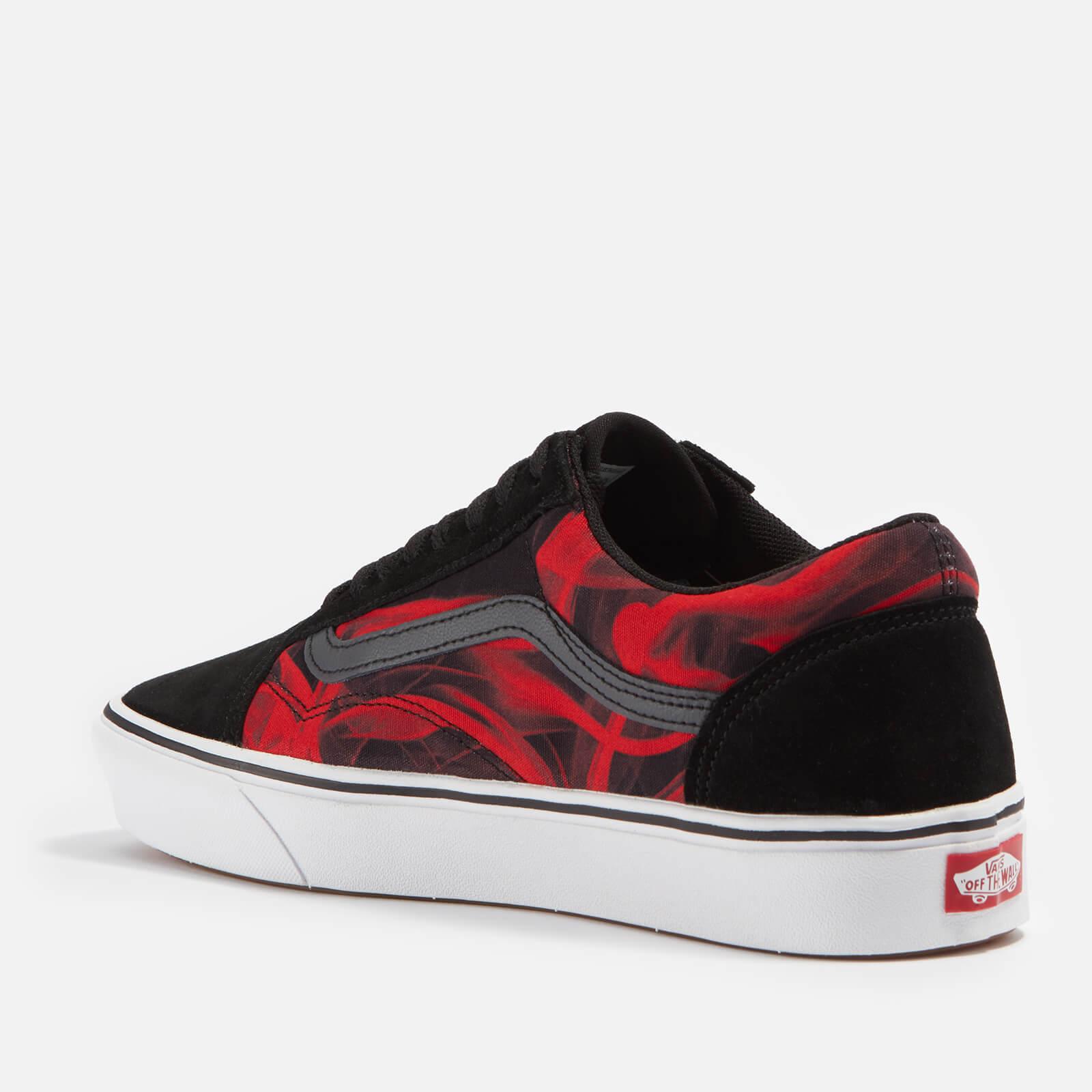 Vans After Dark Old Skool Canvas And Suede Trainers in Red for Men | Lyst