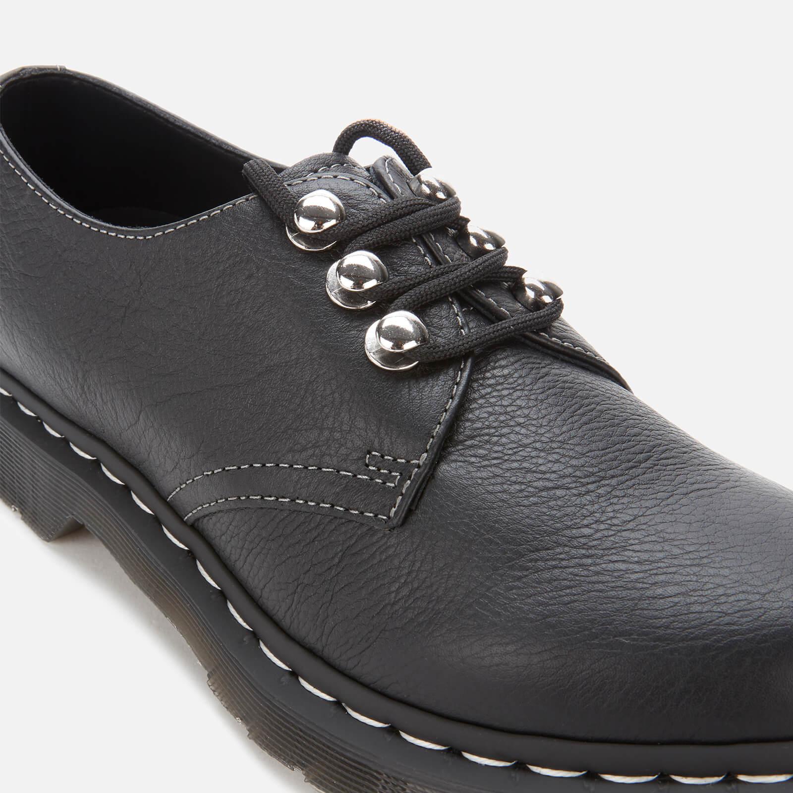 black 1461 pascal velvet flat shoes