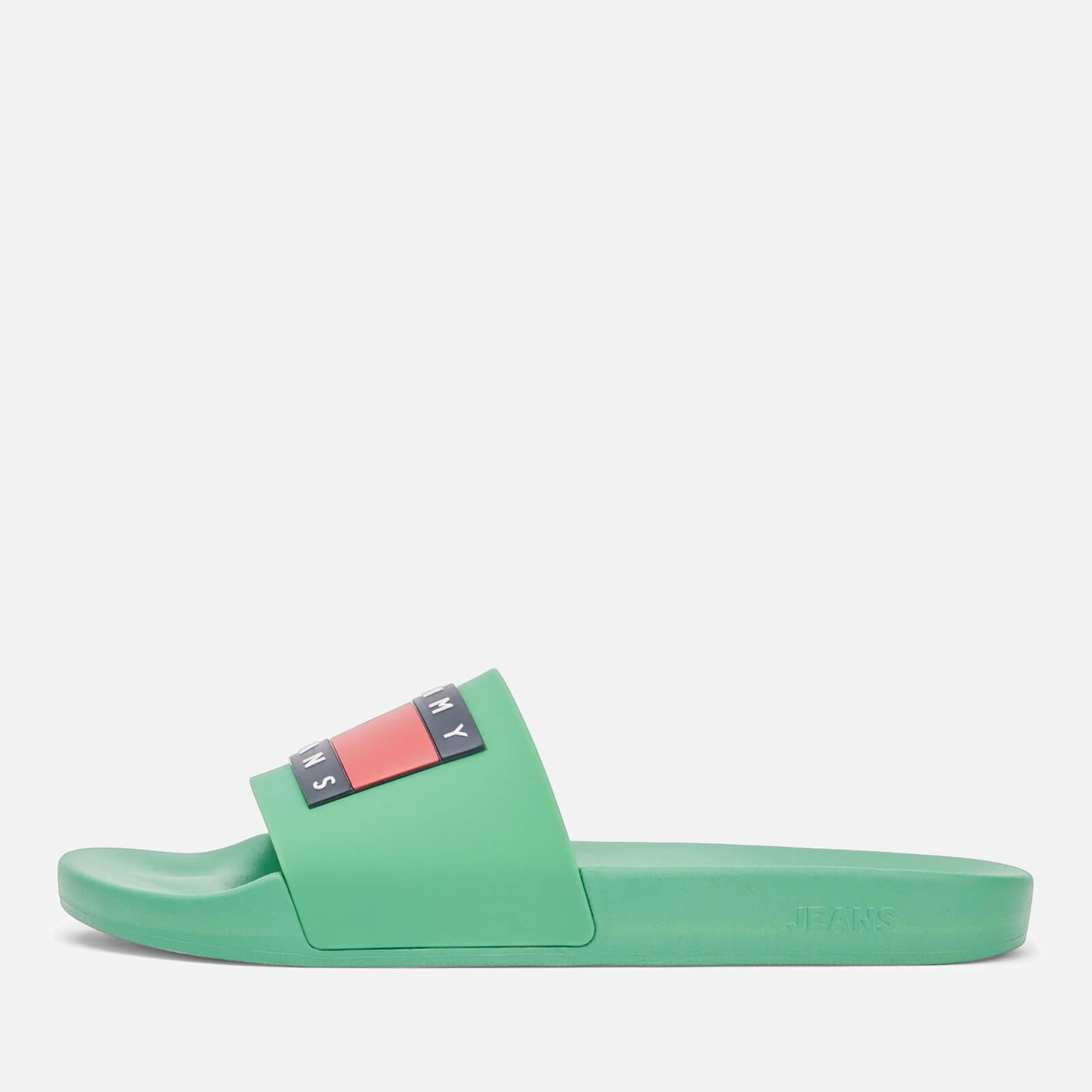 Tommy Hilfiger Pool Rubber Slide Sandals in Green for Men | Lyst
