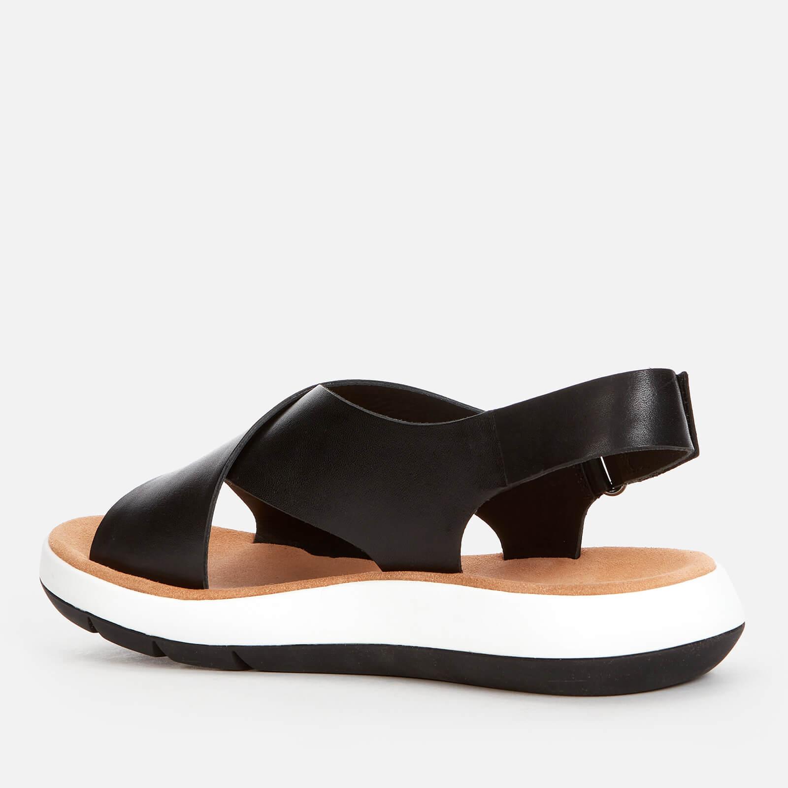 Clarks Jemsa Cross Leather Sandals in Brown | Lyst