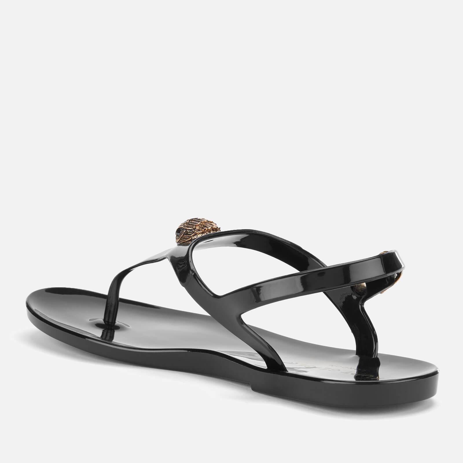 kurt geiger black flat sandals