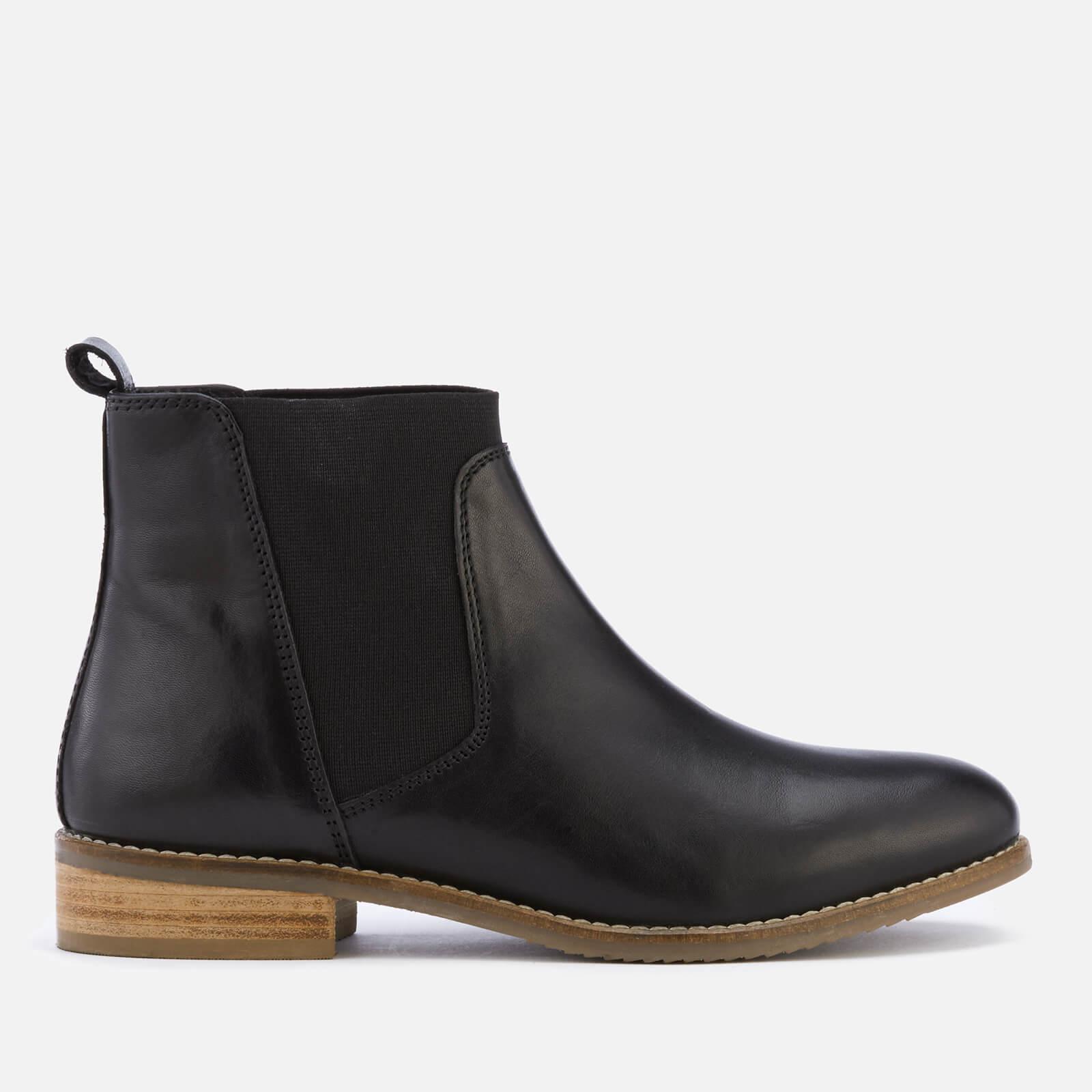 dune flat chelsea boots in black leather