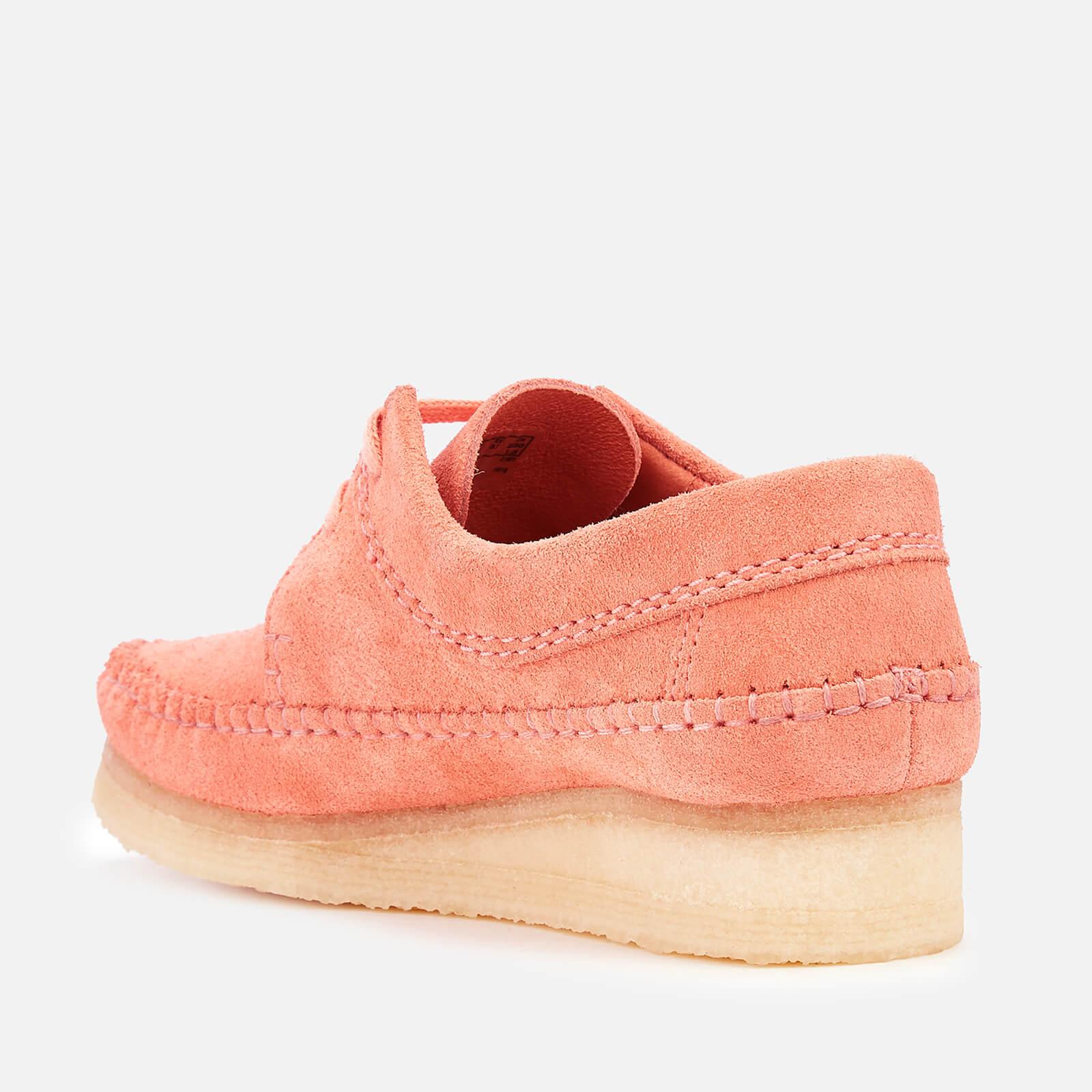 Clarks Weaver Suede Shoes in Pink | Lyst