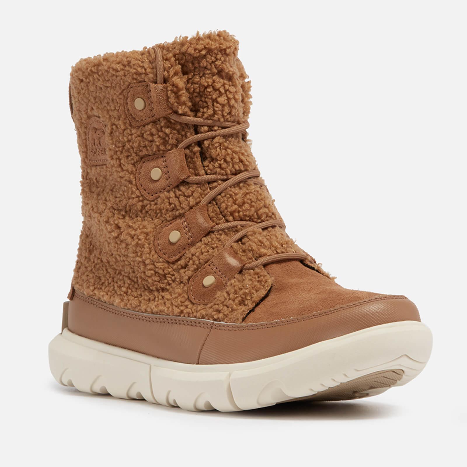 Sorel Explorer Ii Joan Faux Shearling And Leather Boots in Brown | Lyst