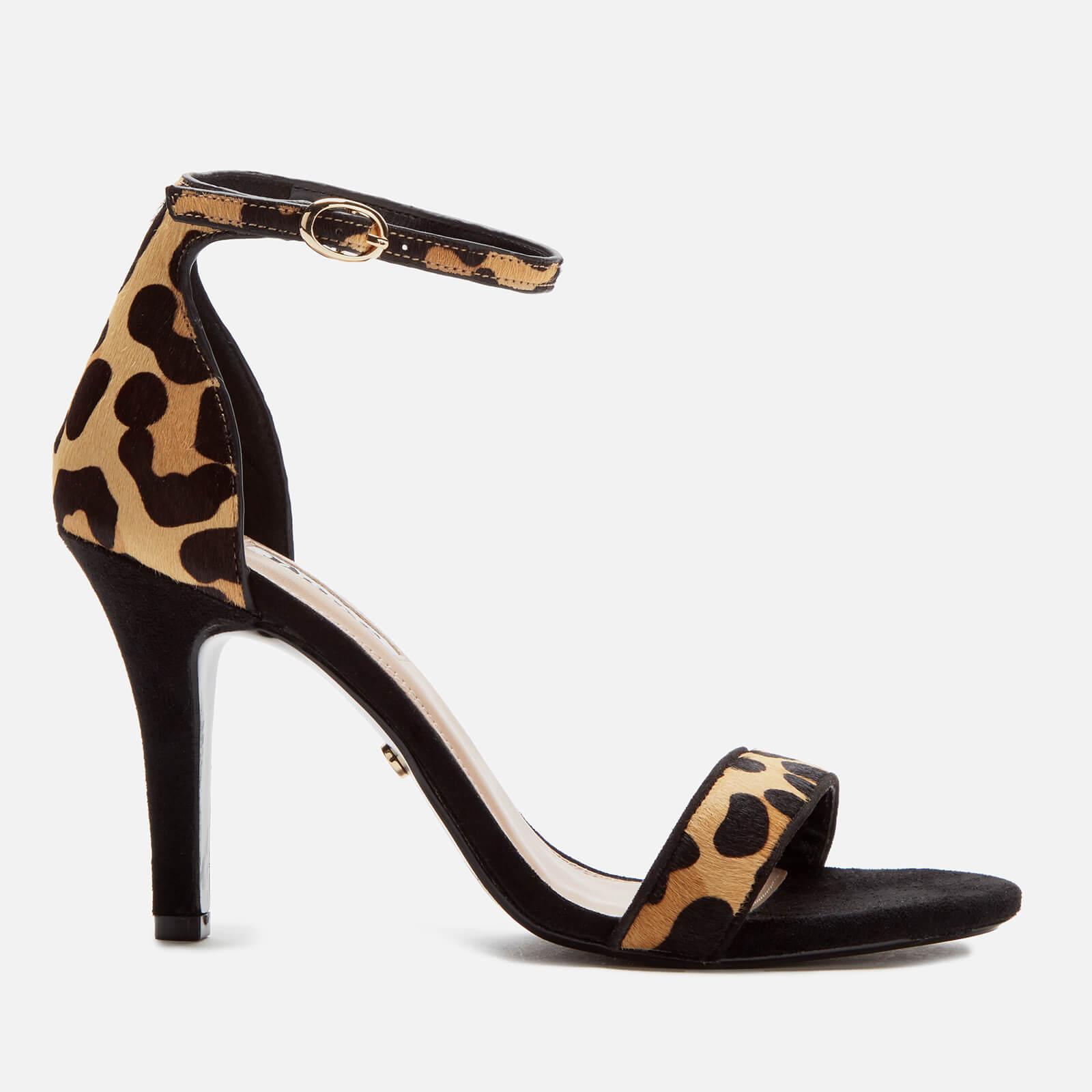 leopard print barely there sandals