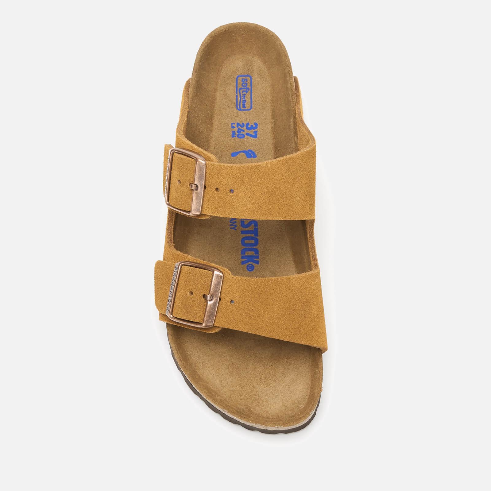Birkenstock Arizona Suede Slim Fit Double Strap Sandals in Brown Lyst