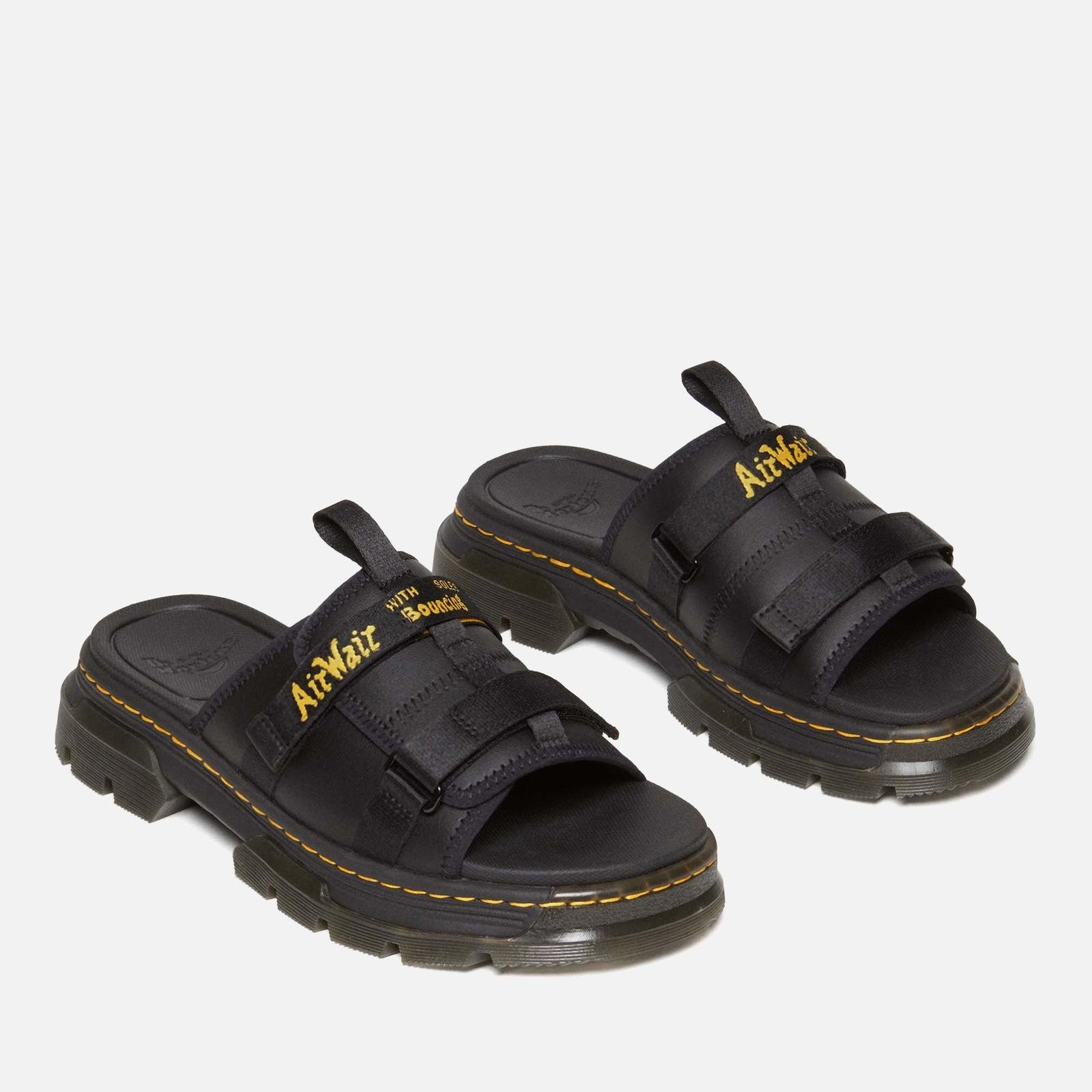 Dr. Martens Ayce Ii Leather And Webbing Slide Sandals in