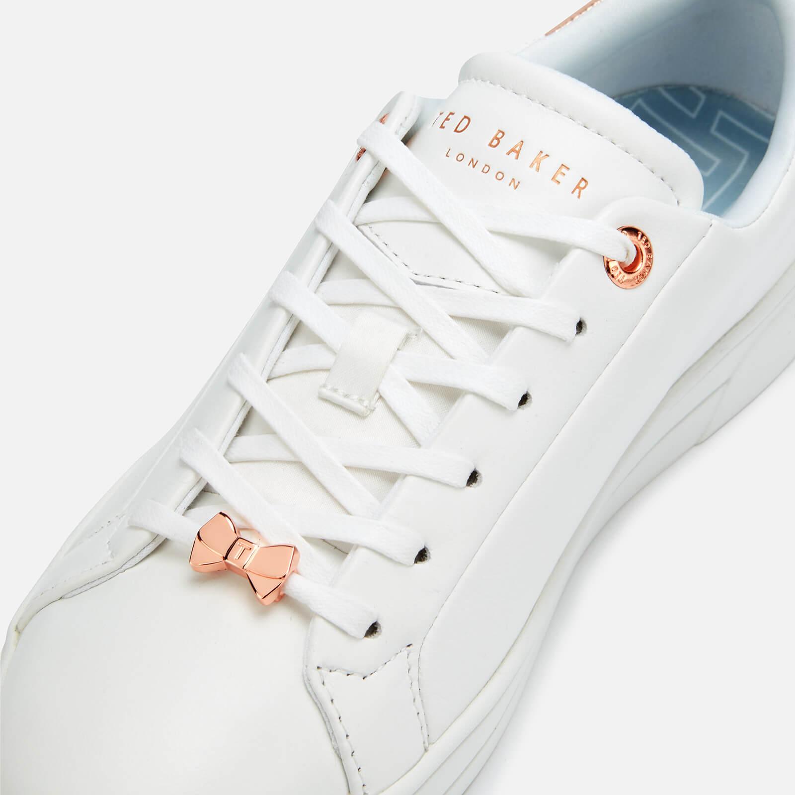 Ted Baker Gielli Leather Low Top Trainers in White - Lyst