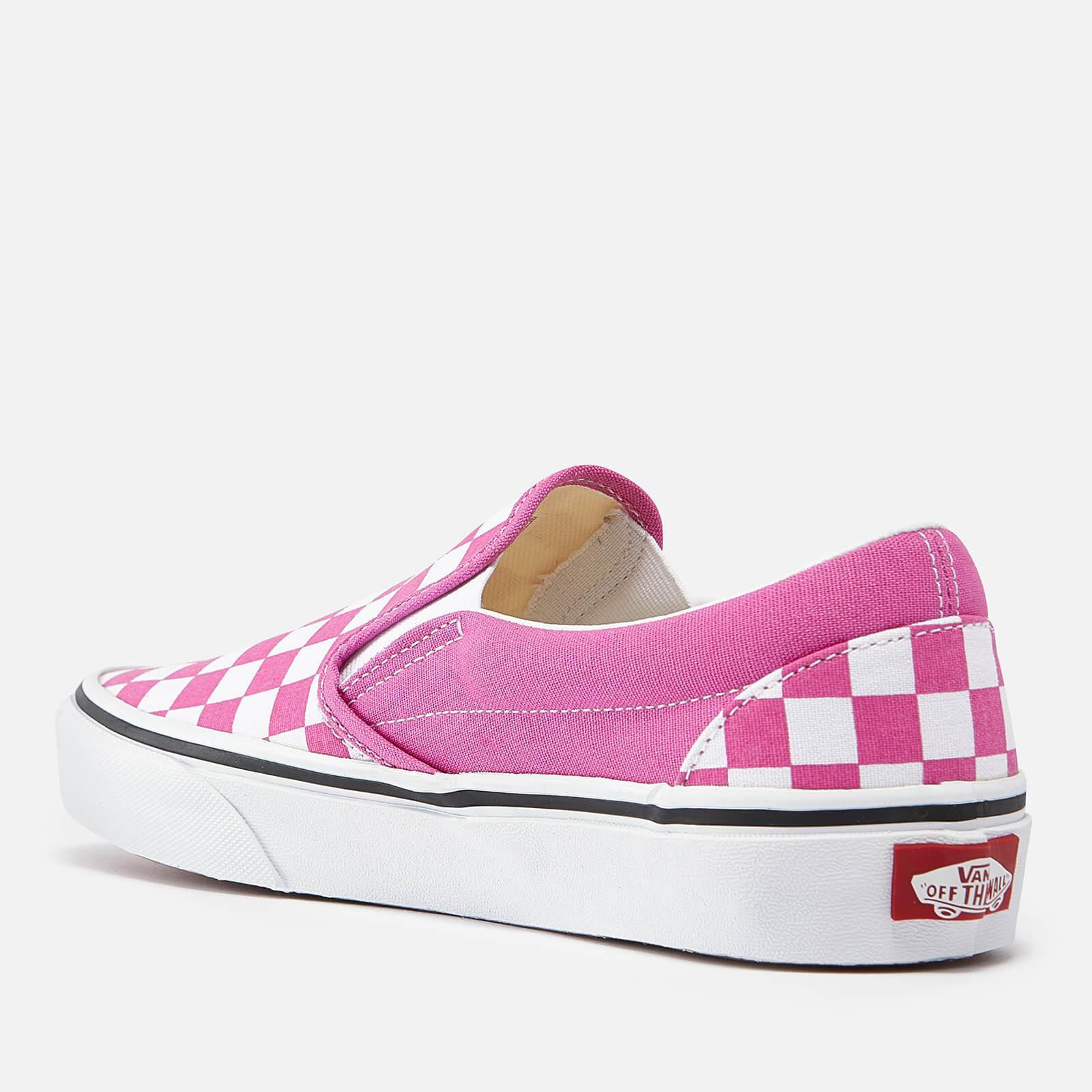 Bonde ret hjemme Vans Checkerboard Classic Slip-on Trainers in Pink | Lyst