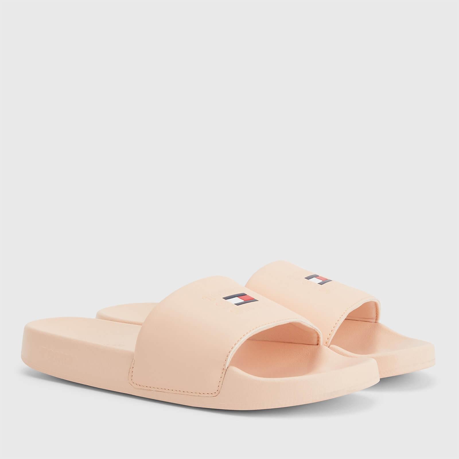 Pink tommy hilfiger sliders sale