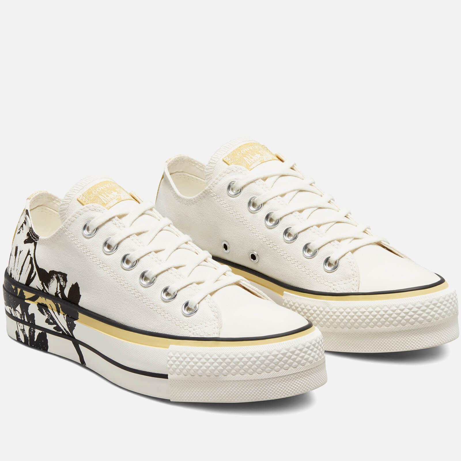 Converse Canvas Chuck Taylor All Star Hybrid Floral Lift Ox Trainers in  White | Lyst